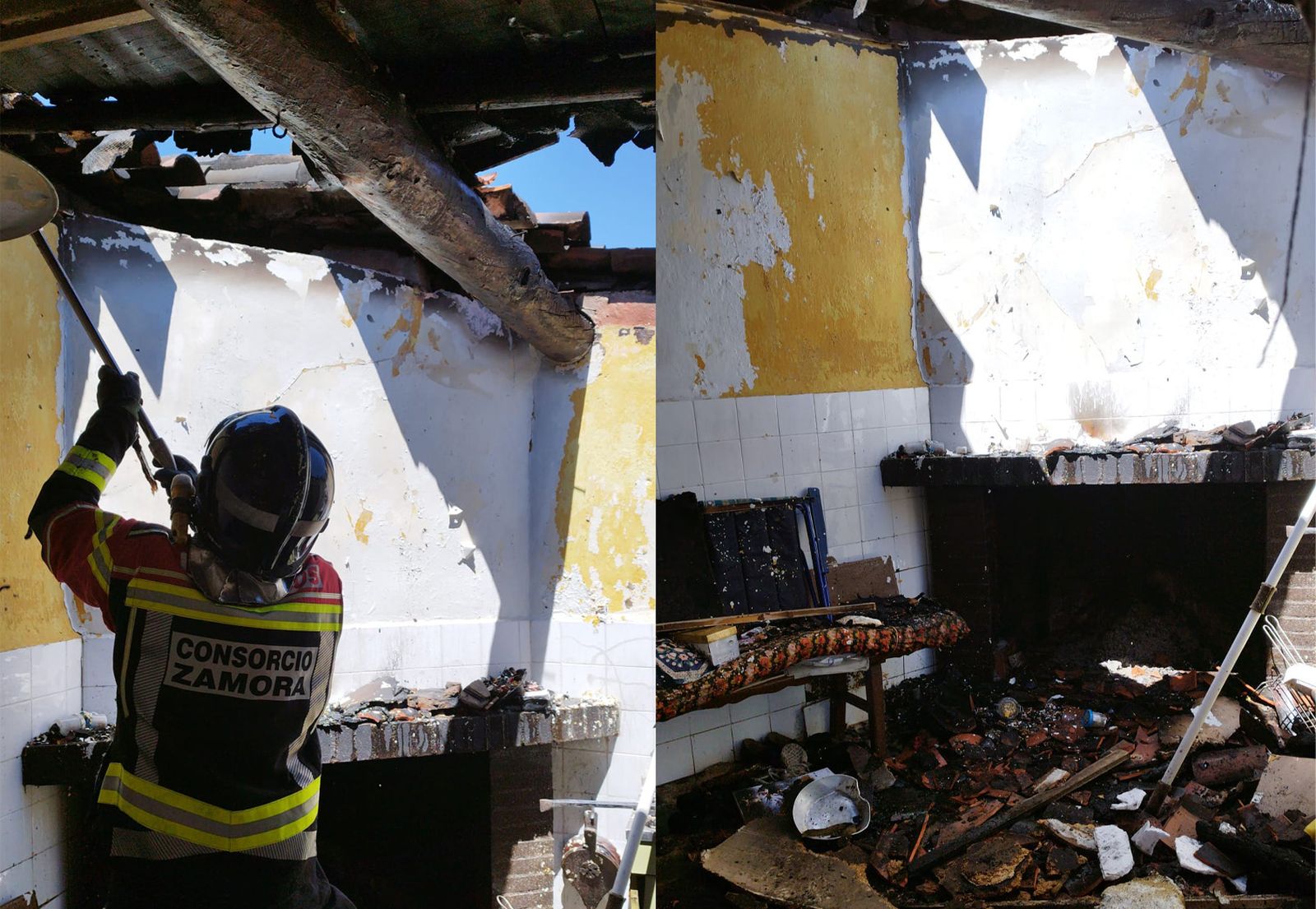 Incendio en una vivienda de Andavías