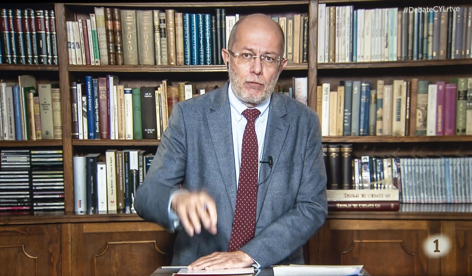 Francisco Igea en su intervención desde la casa de sus padres | Agencia ICAL Francisco Igea en su intervención desde la casa de sus padres | Agencia ICAL