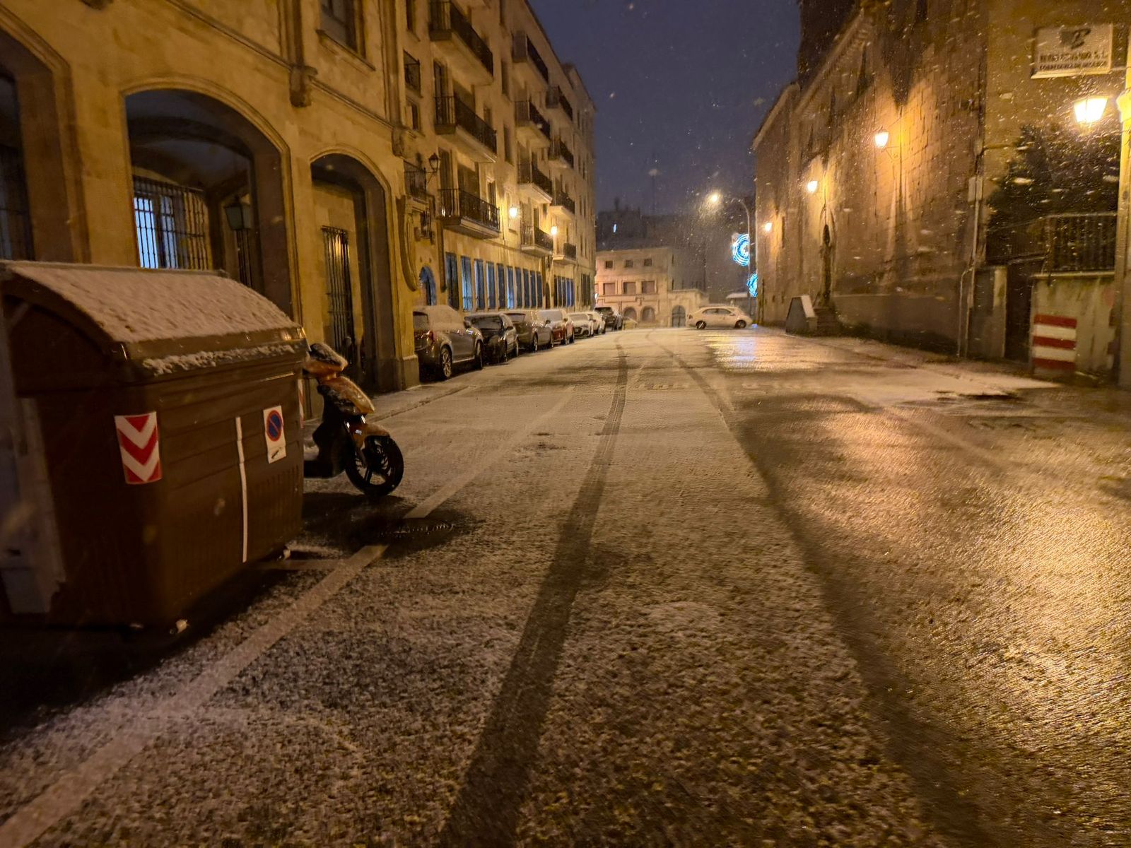 Nieve en Salamanca capital