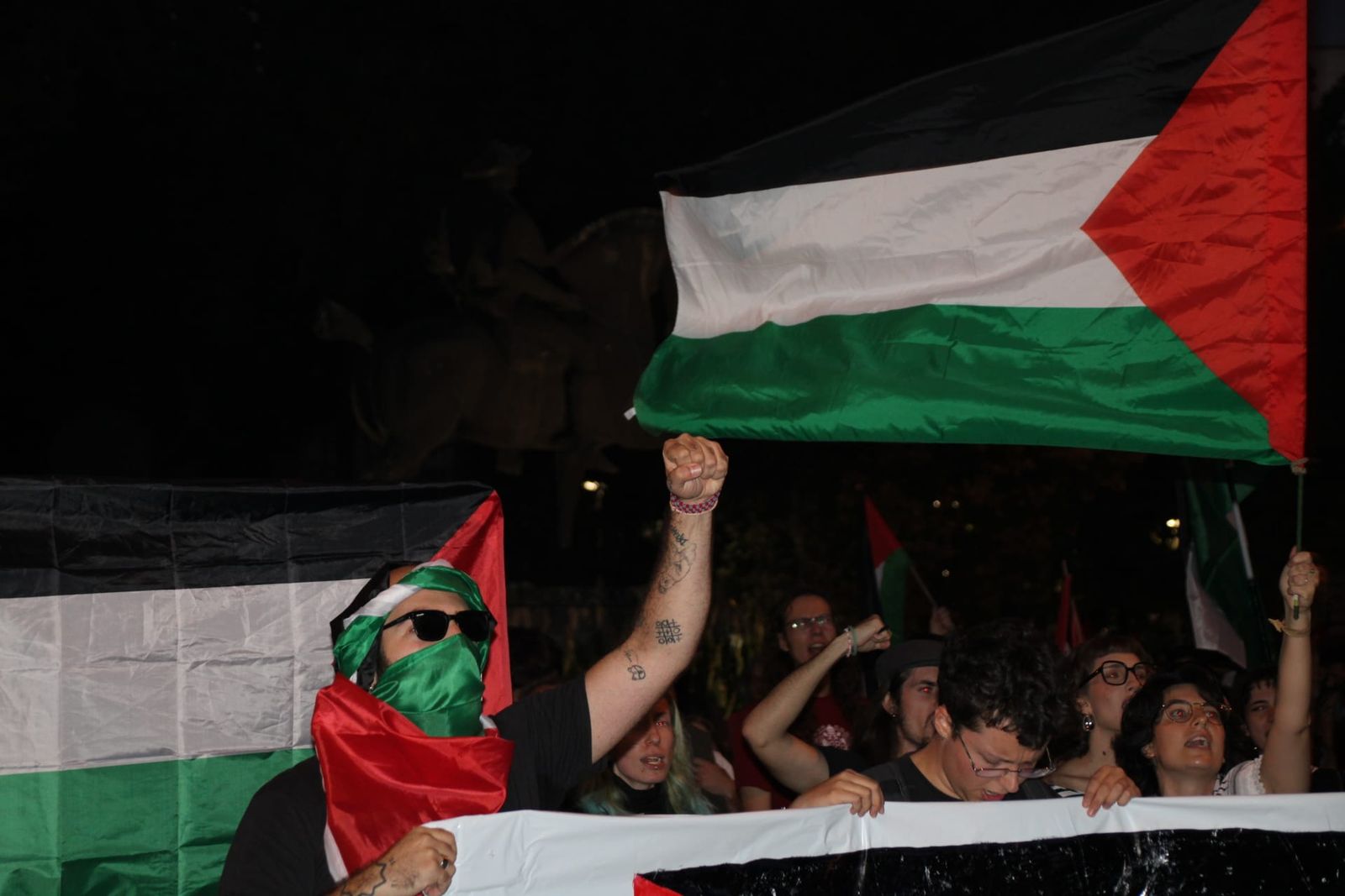 Medio millar de personas se manifiestan en Salamanca en apoyo a Palestina y la flotilla