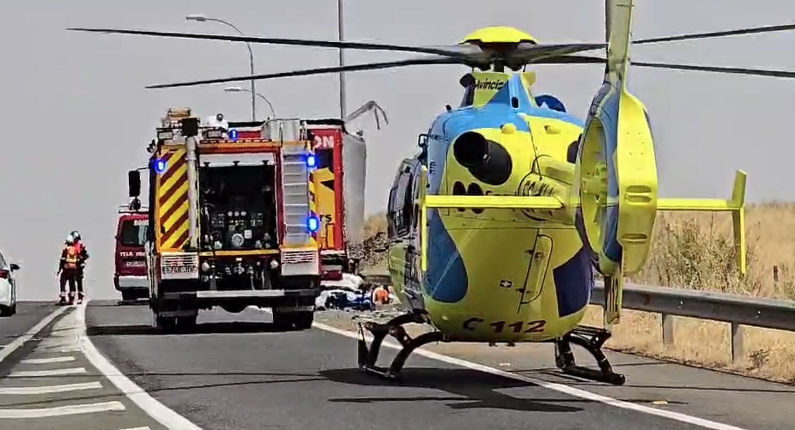 Un hombre inconsciente en la A 62