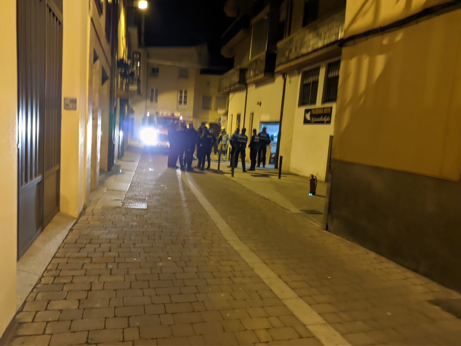 Bomberos en la calle San Esteban