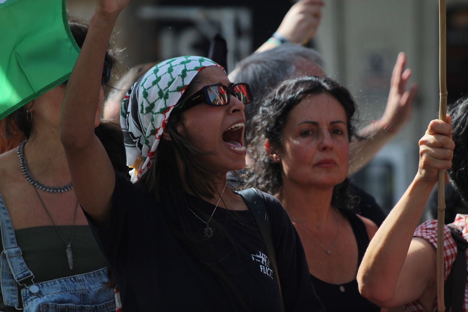 Protestas por Palestina al paso de la Vuelta Ciclista a España por Salamanca