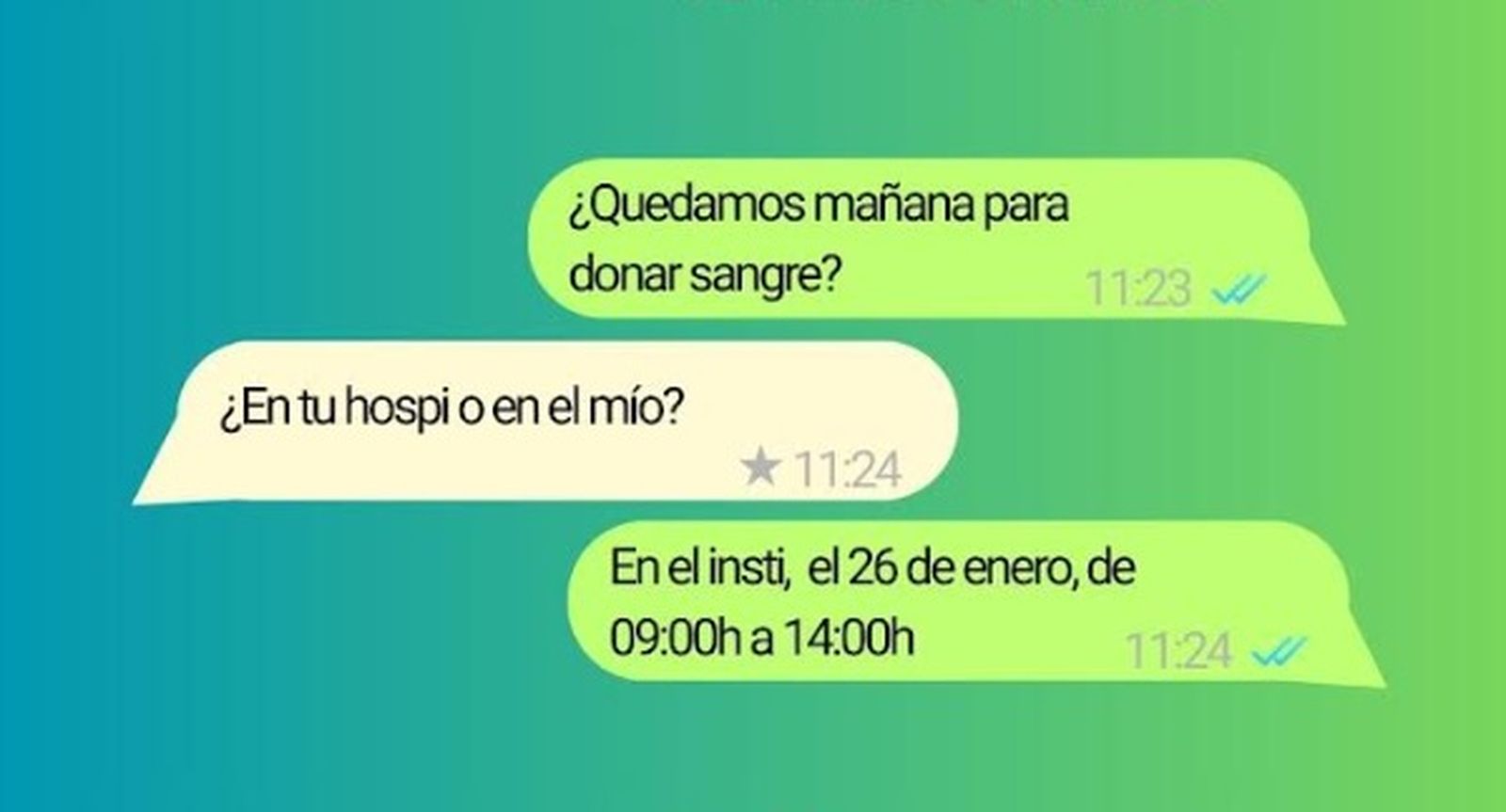 Campaña de donación de sangre en el Centro de Hemoterapia y Hemodonación de Castilla y León, la Hermandad de Donantes de sangre de Salamanca y el IES Venancio Blanco