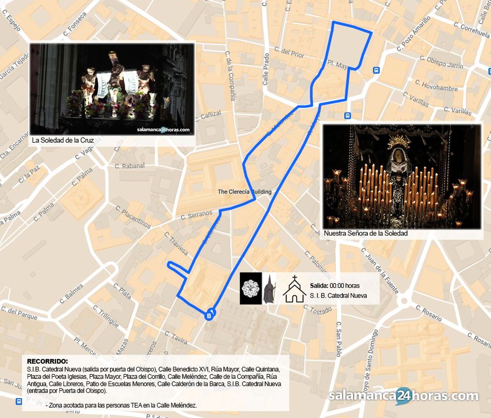 Recorrido de Nuestra Señora de la Soledad