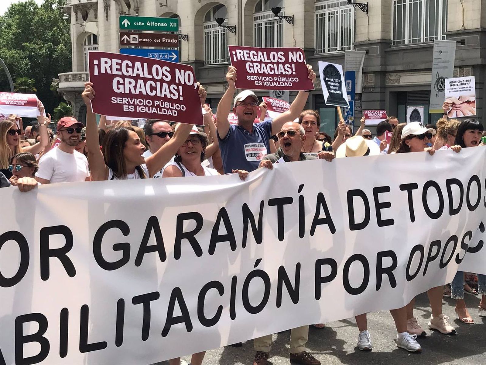 Manifestación secretarios e interventores en Madrid