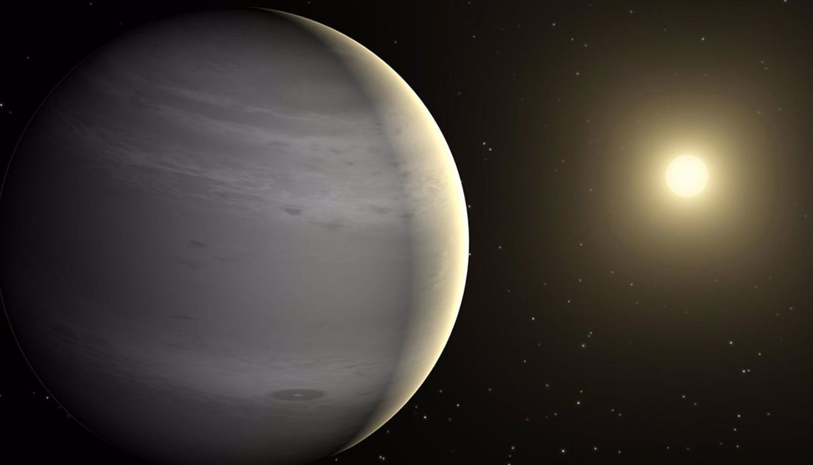Un exoplaneta gigante gaseoso que orbita una estrella de tipo G, que es similar a TOI-2180 b