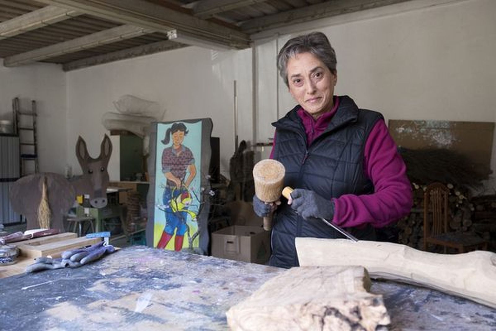 Vicenta Alvarez regresó a su pueblo, La Bouza, donde promueve la vida rural y trabaja frente a la despoblación en La Raya. Foto ICAL