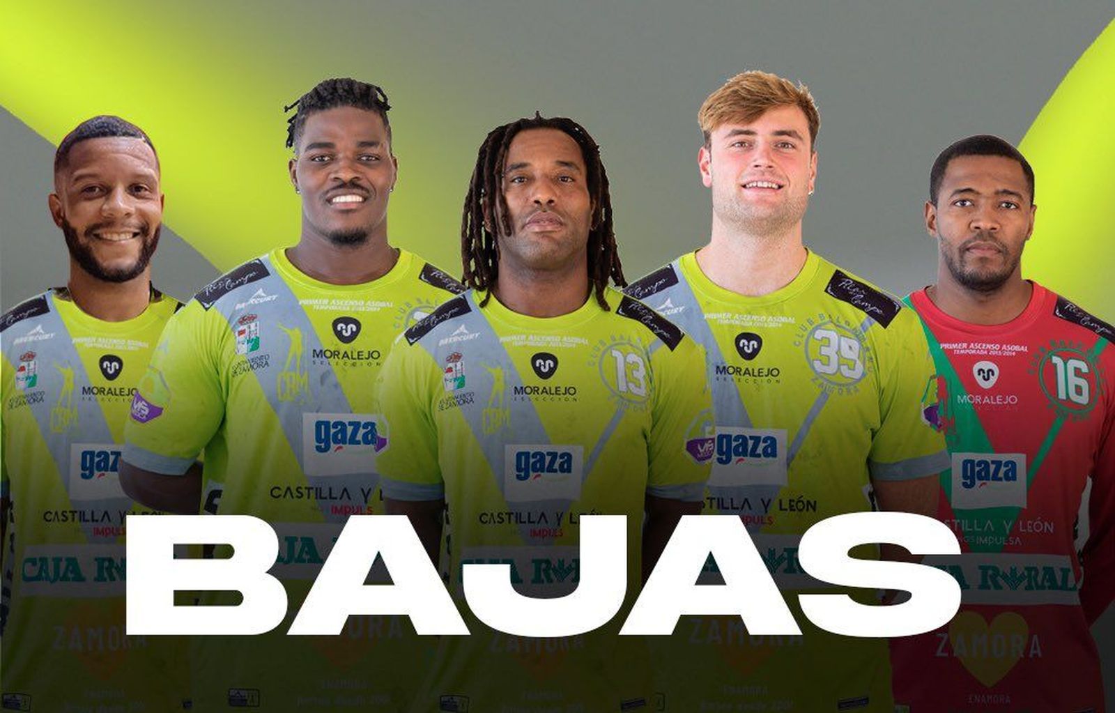 El Balonmano Zamora anuncia cinco bajas en su plantel.