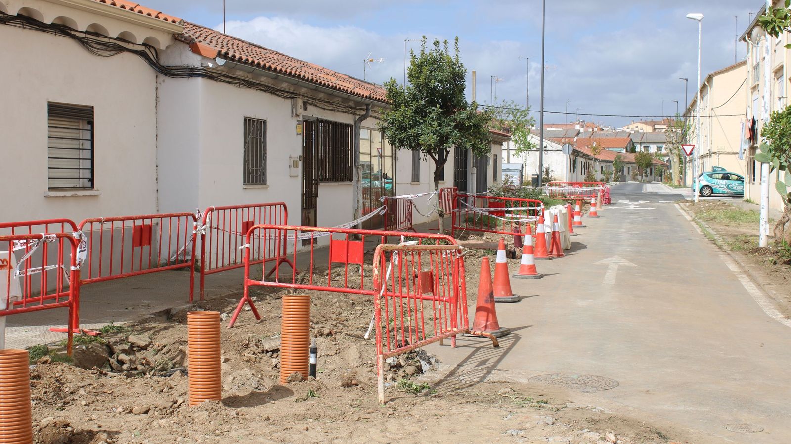 Estado de las obras de la segunda fase de urbanización del barrio de La Vega