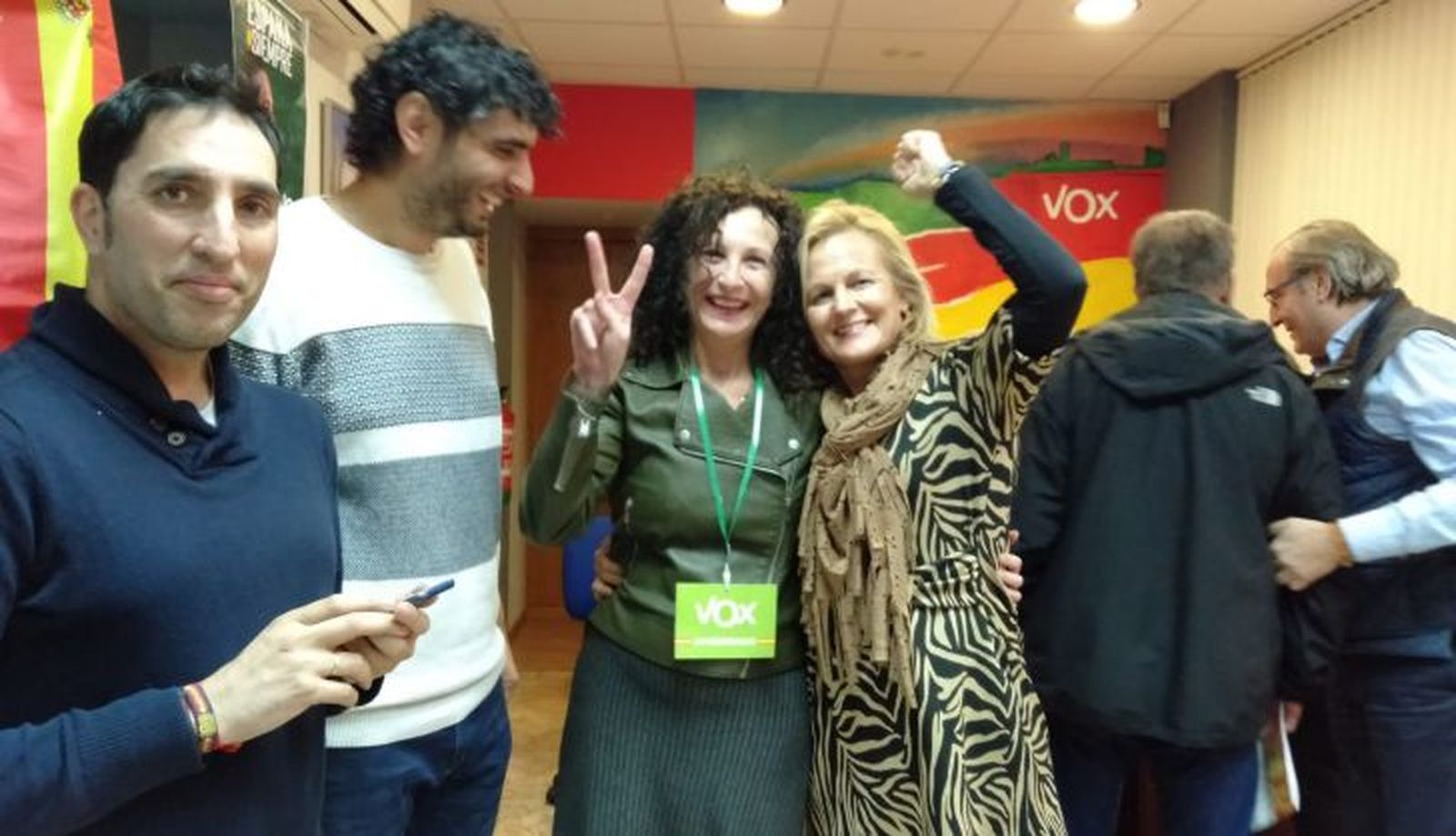 María Luisa Calvo en unas elecciones anteriores