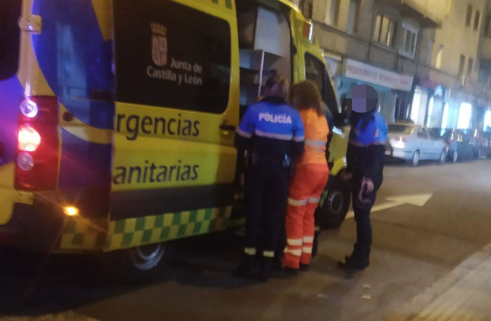 La ambulancia en el incidente sanitario en Magistral Romero