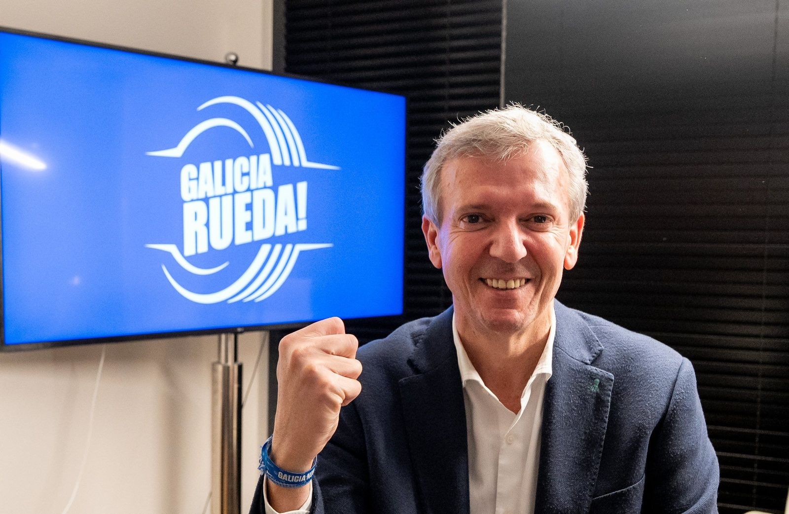 Alfonso Rueda tras convertirse en el ganador de las elecciones de la Xunta de Galicia