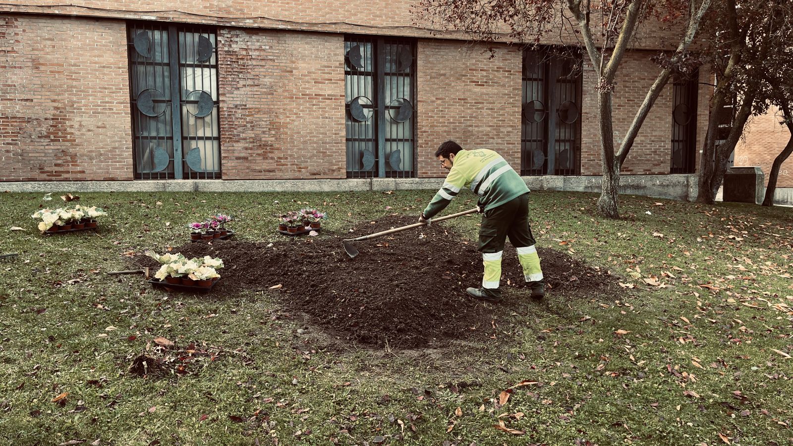 Los jardineros han iniciado la plantación de flores de temporada