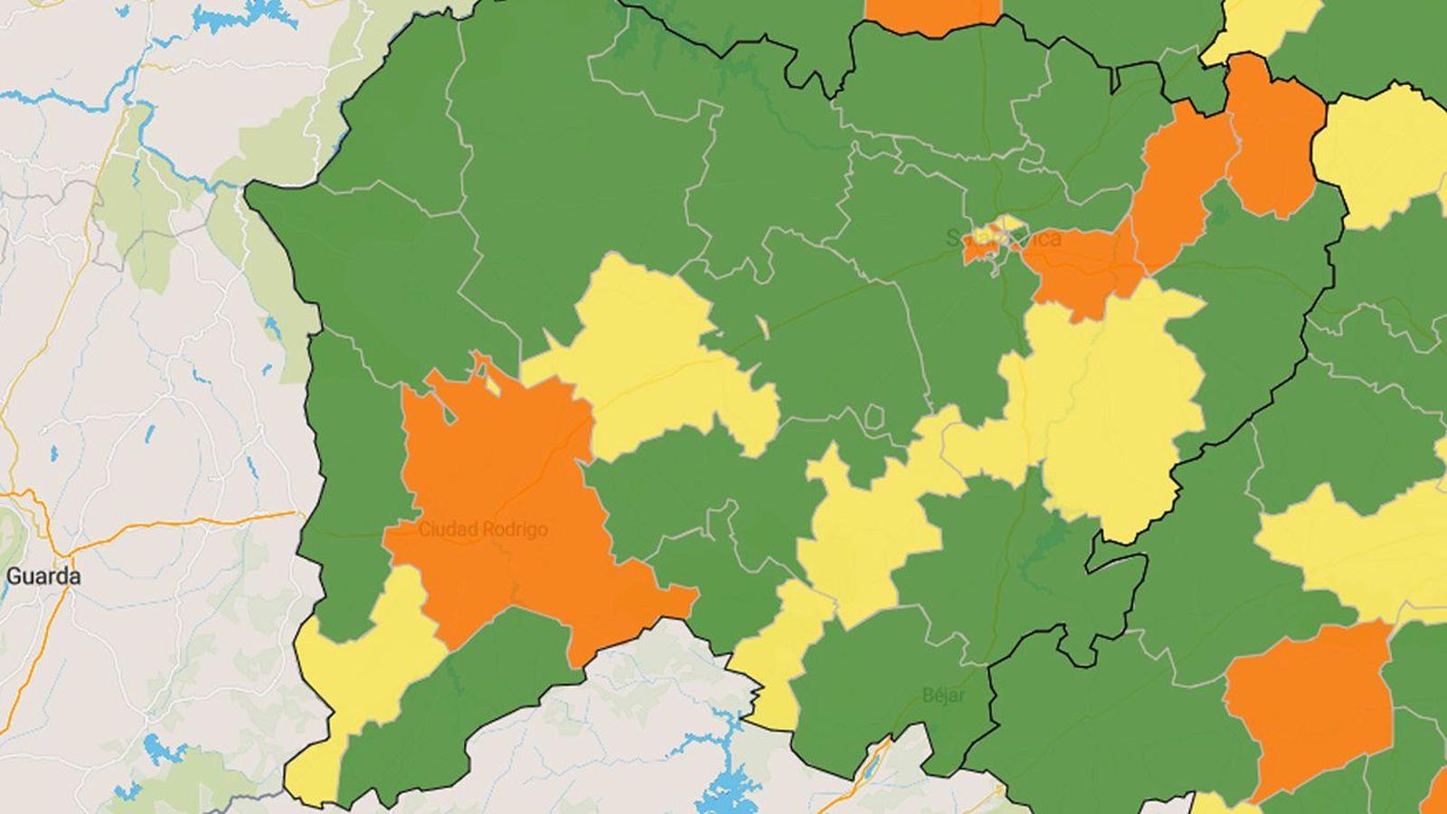 Mapa del coronavirus diciembre