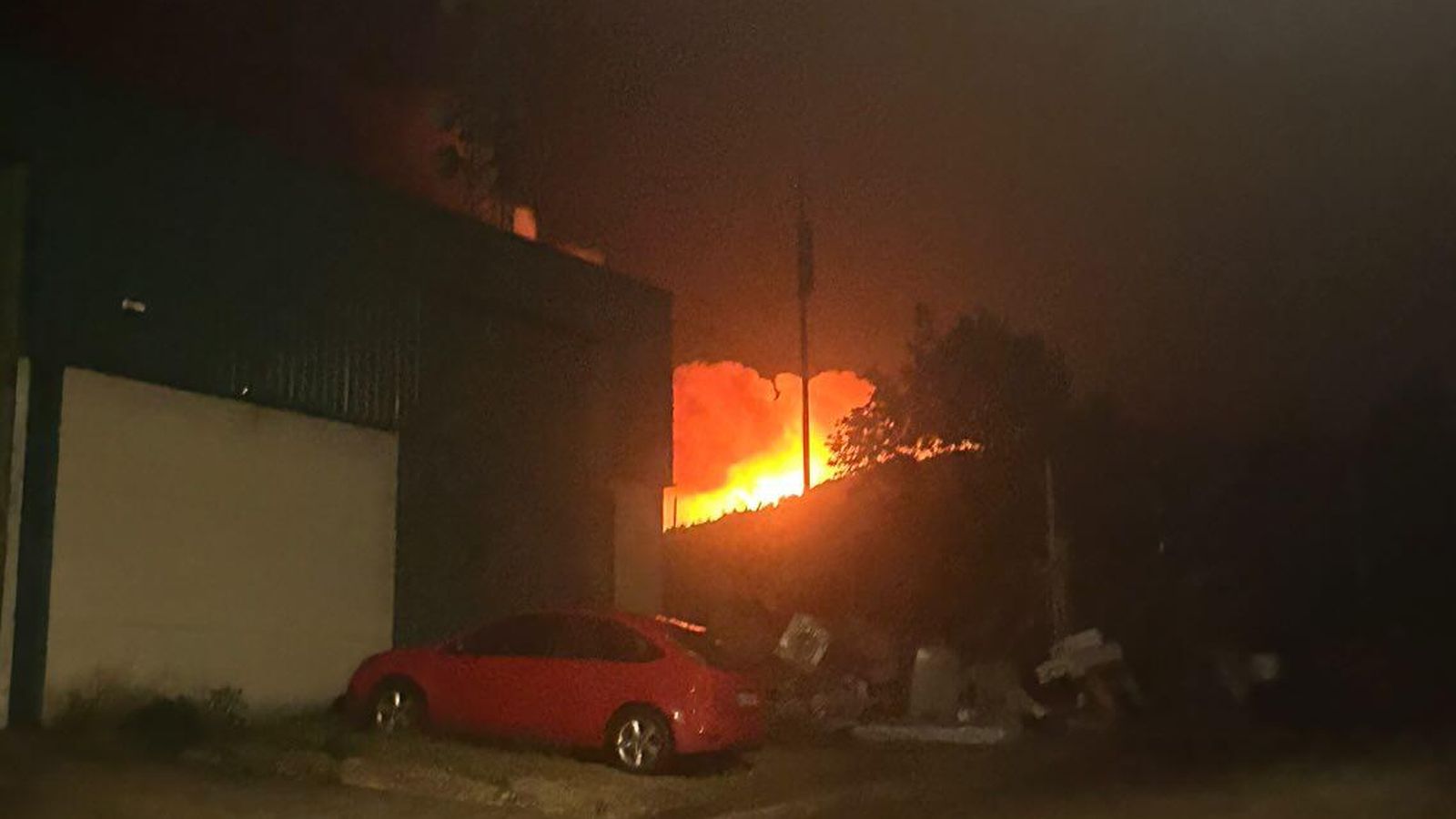 Imagen del incendio forestal desde La Alberca
