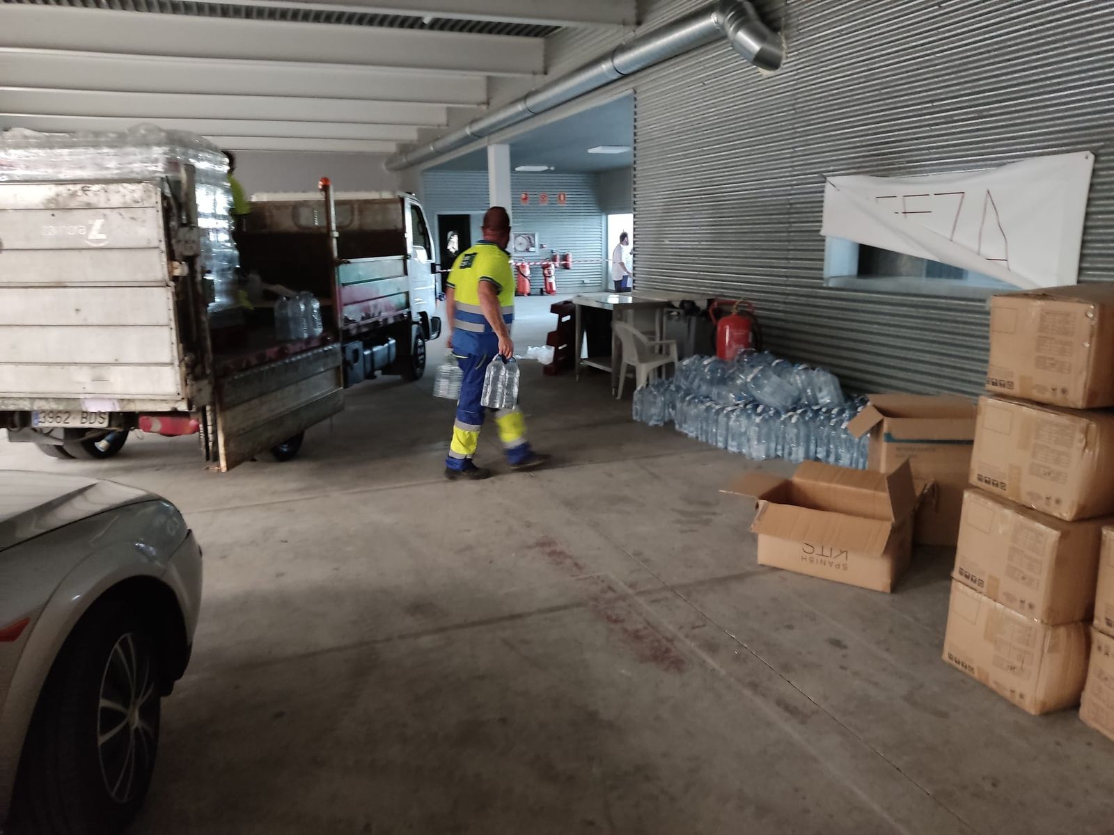 Imagen de archivo de una donación de agua que albergó IFEZA