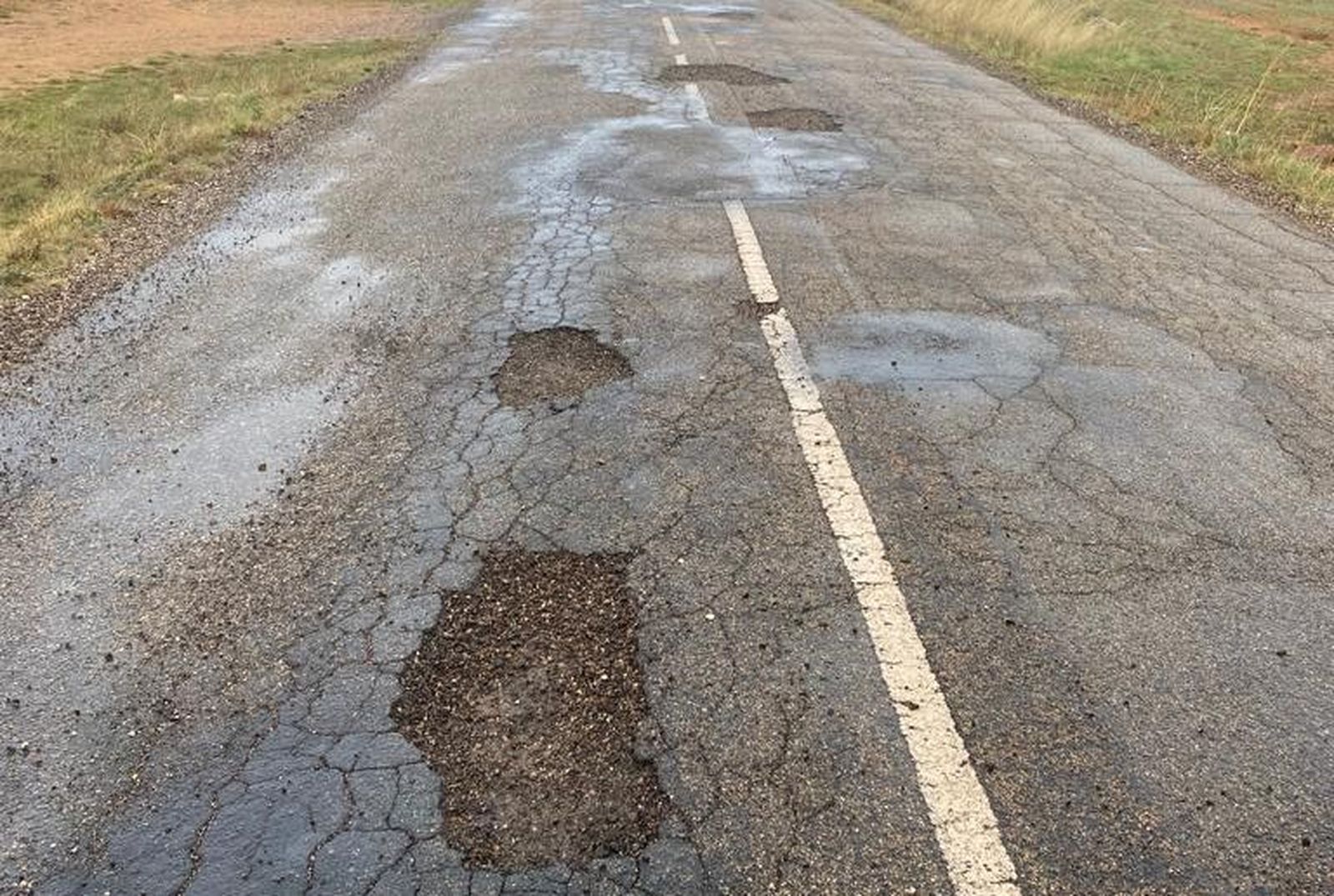 Estado de un tramo de la carretera