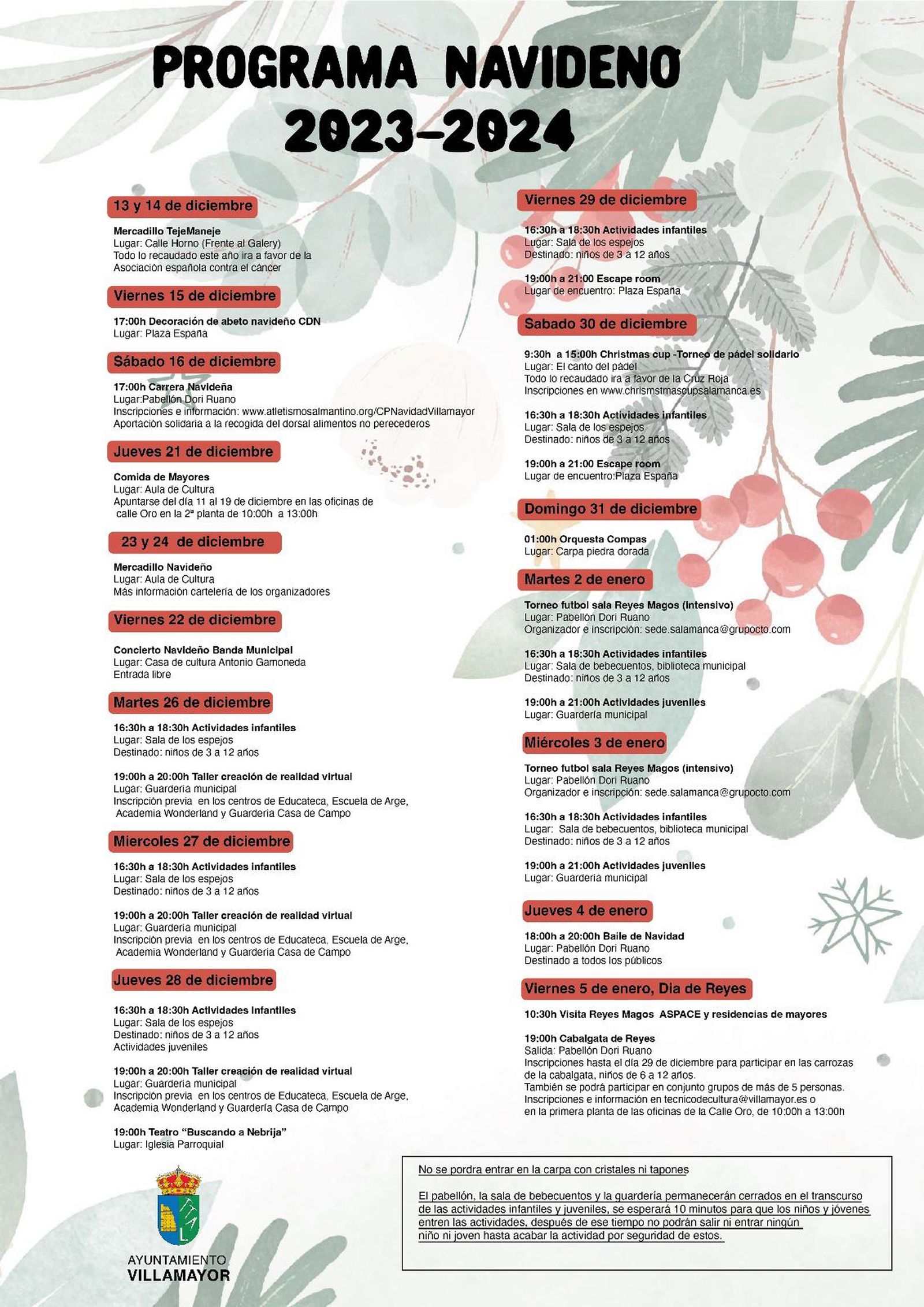 Programa navideño 2023 Villamayor