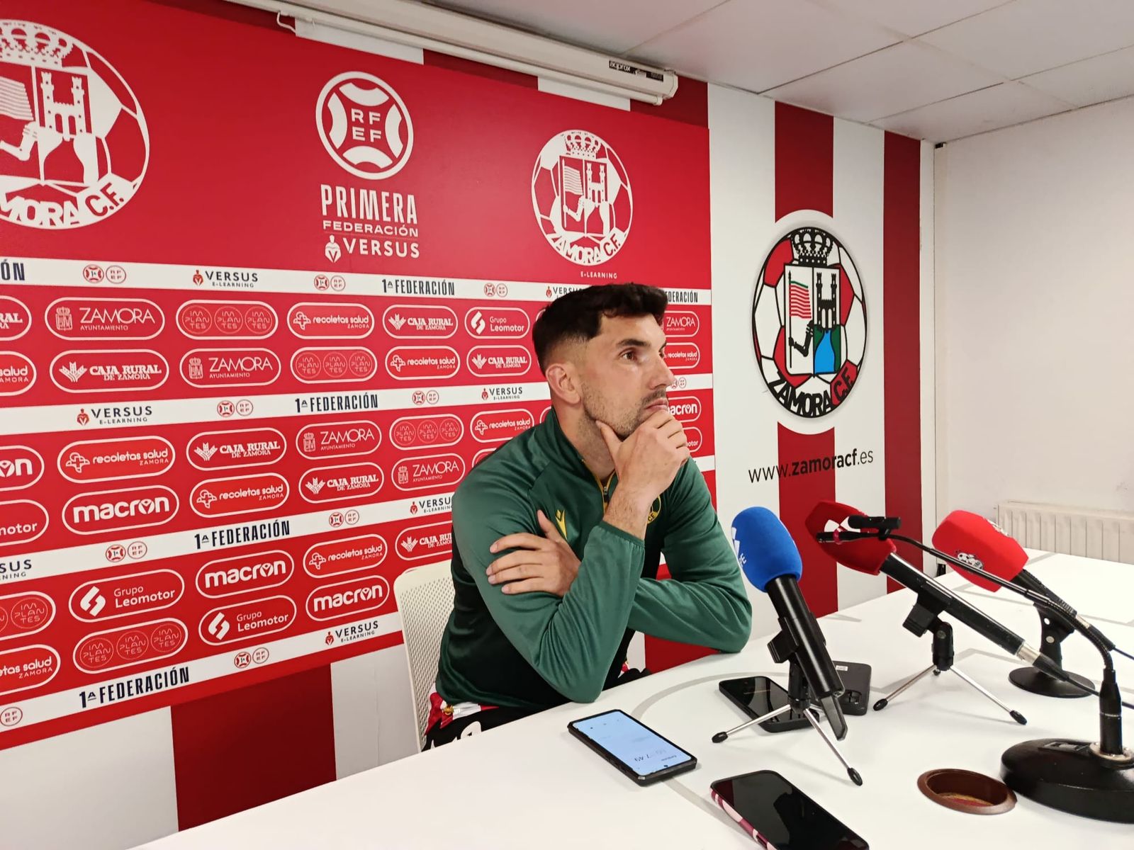 CArlos Ramos en el postpartido CD Guadalajara