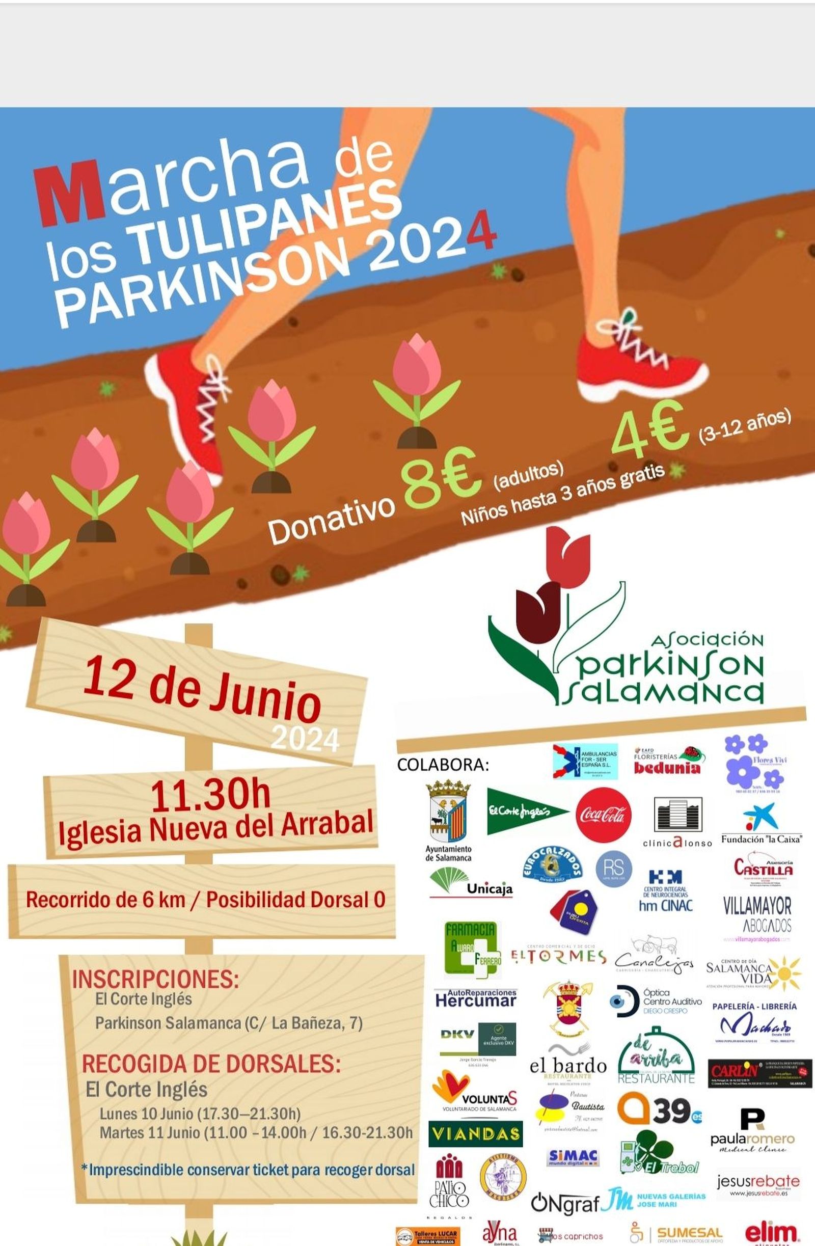 Cartel Marcha de los Tulipanes Parkinson 2024
