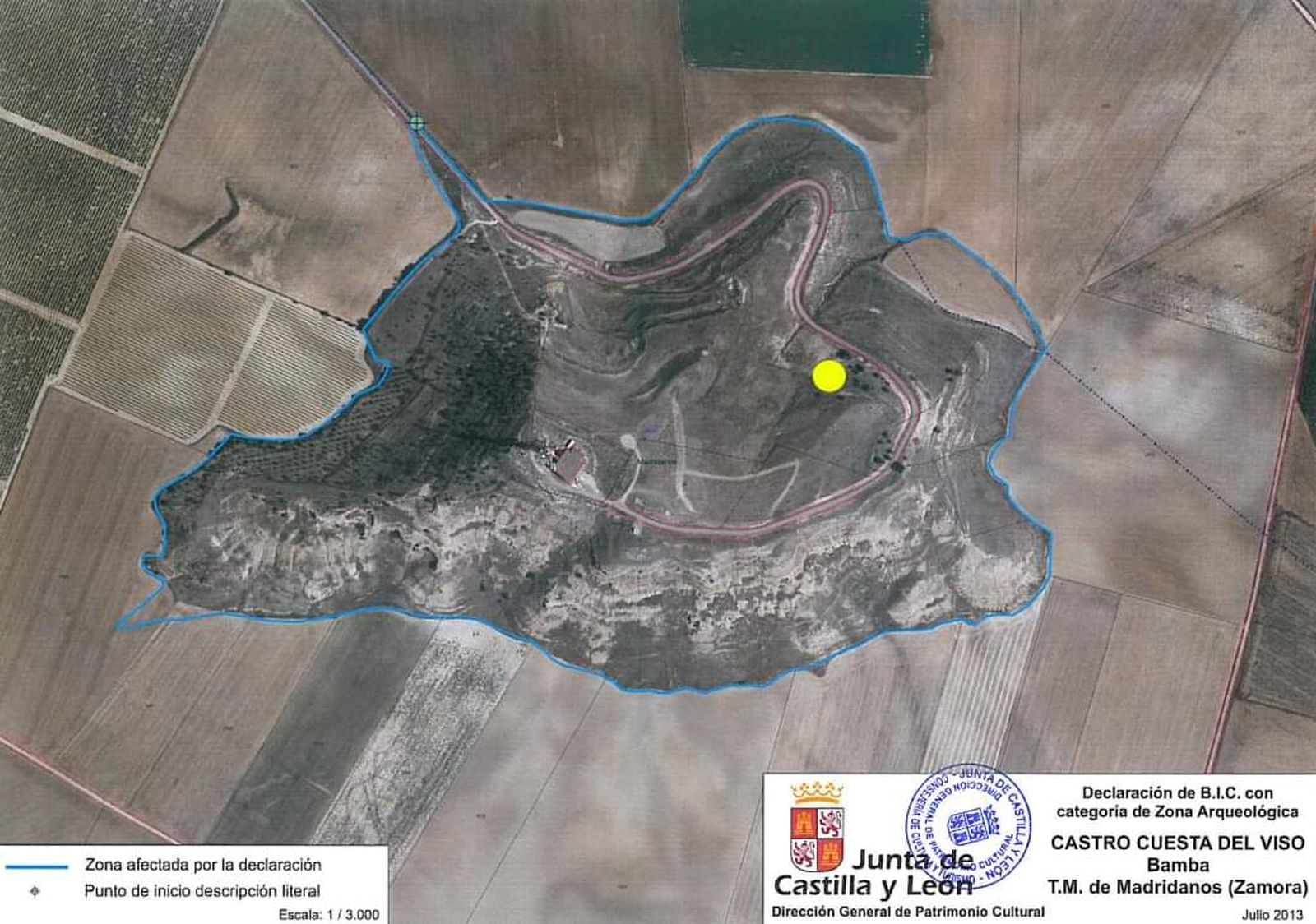 Preocupación por el impacto en el yacimiento vacceo de El Viso de Bamba