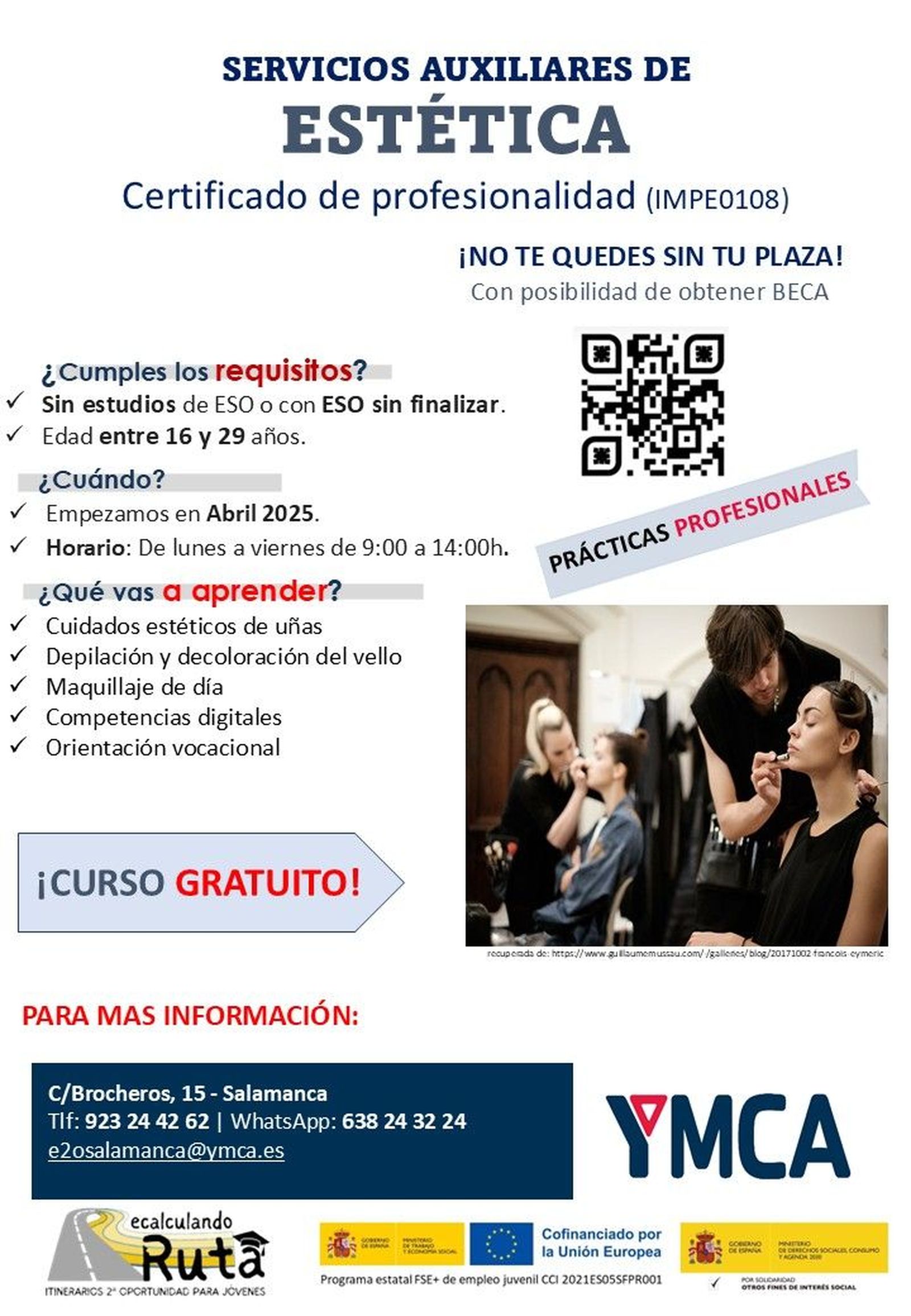 Certificado de Profesionalidad de Servicios Auxiliares de Estética