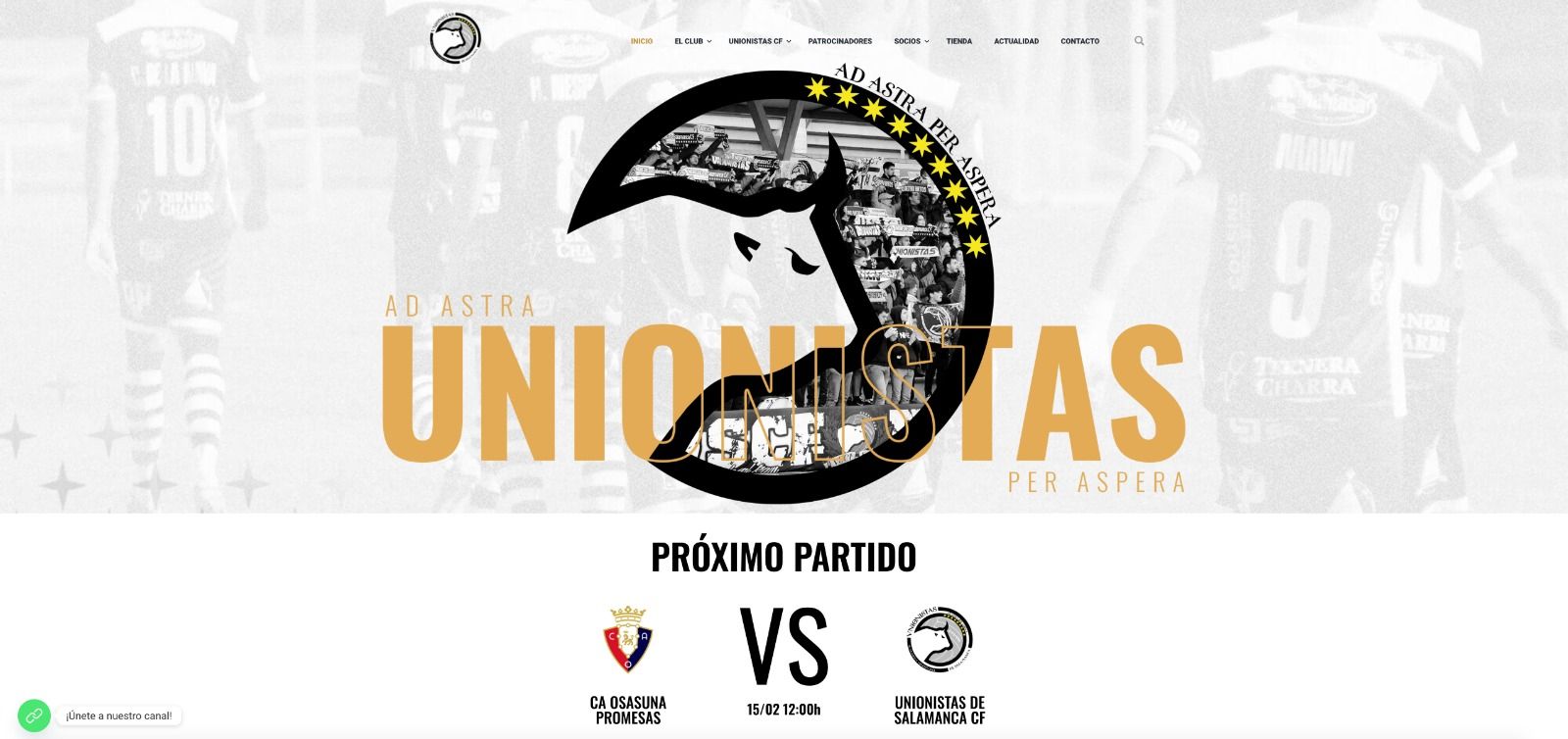 Página web Unionistas