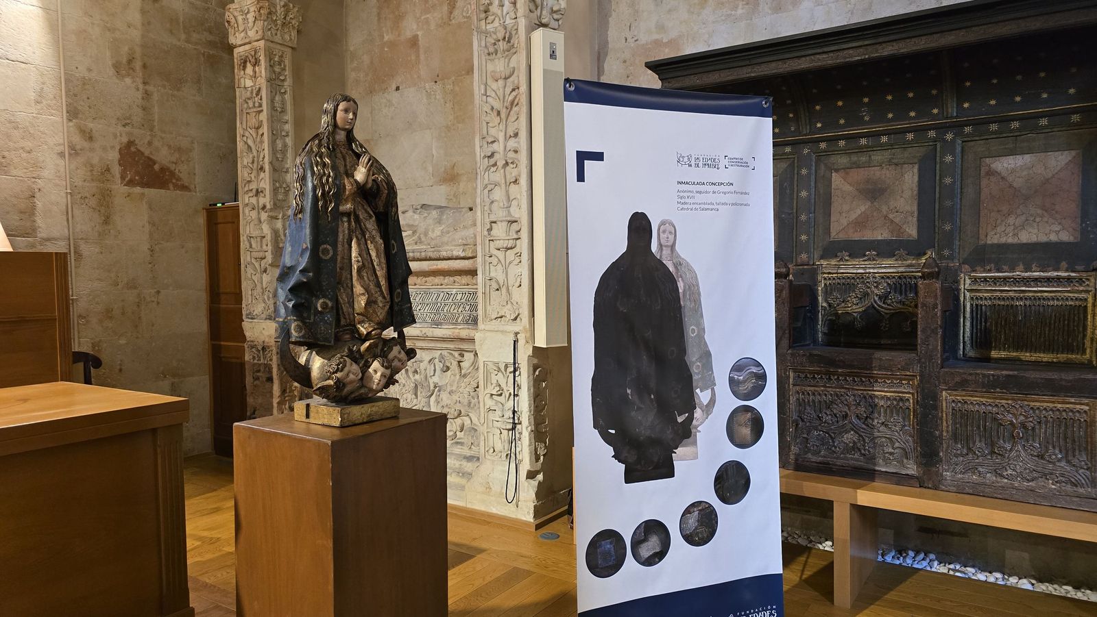Presentación de la restauración de una talla de la Inmaculada Concepción de la Catedral de Salamanca