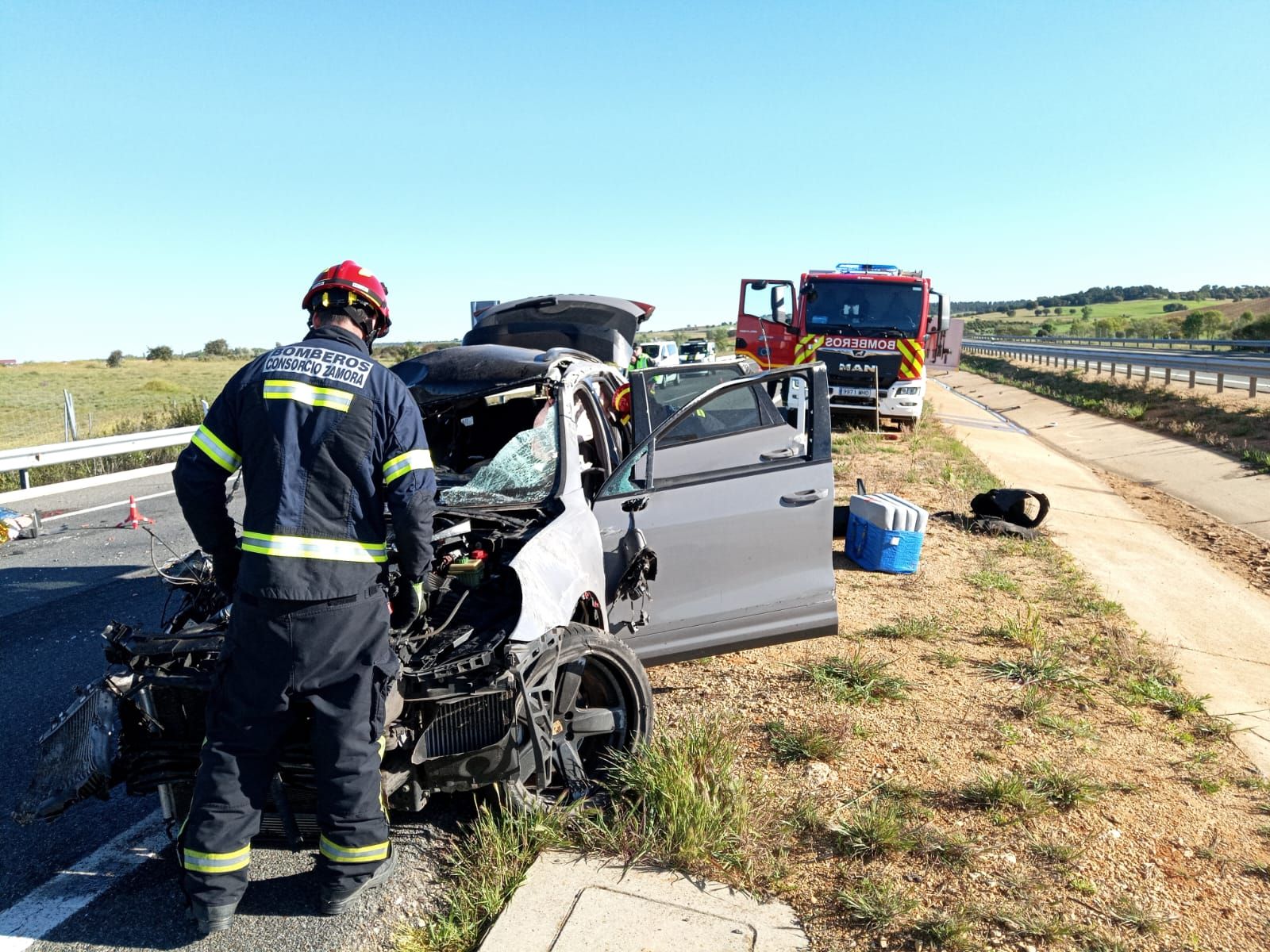 Accidente mortal en la A 66 en El Cubo del Vino