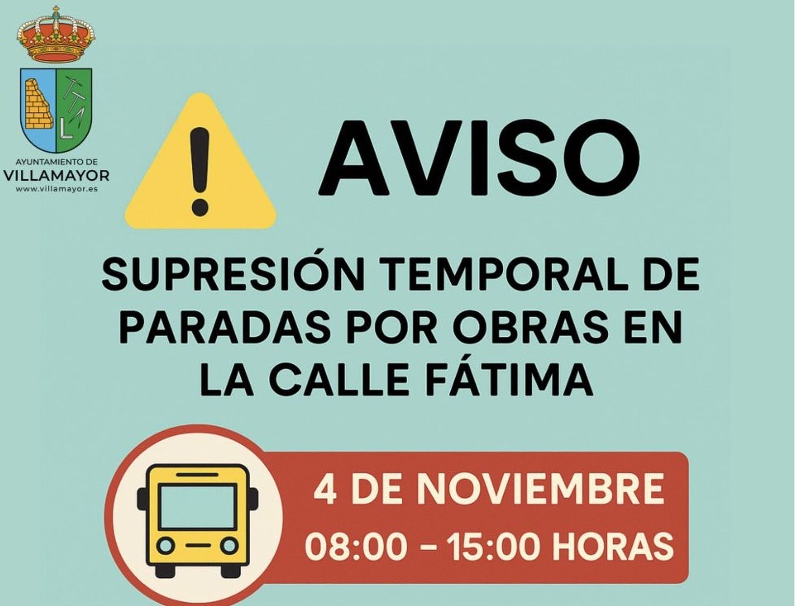 Obras en la Calle Fátima obligan a modificar temporalmente el recorrido del autobús entre Villamayor y Salamanca