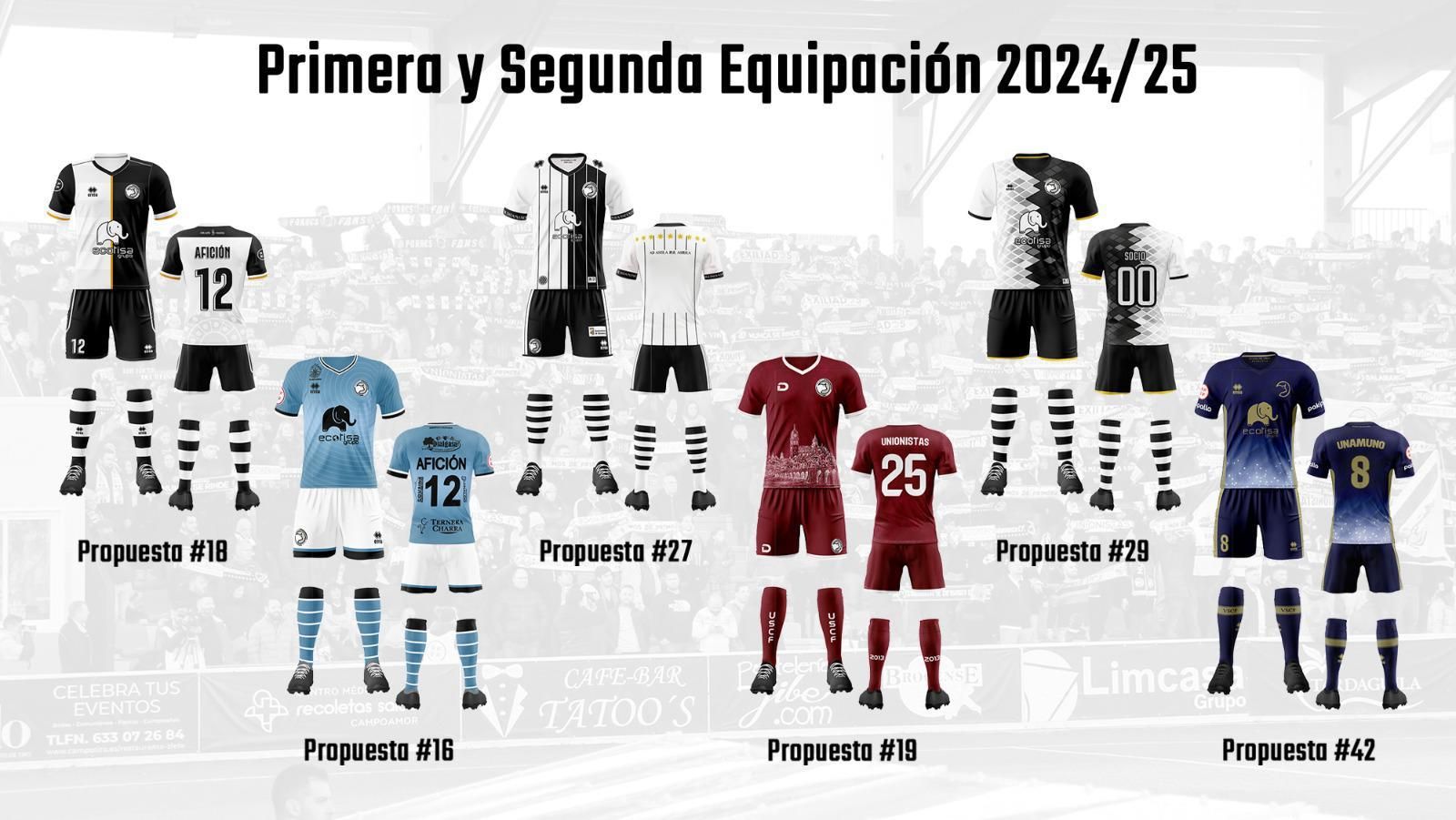 Primera y segunda equipación de Unionistas temporada 2024/25