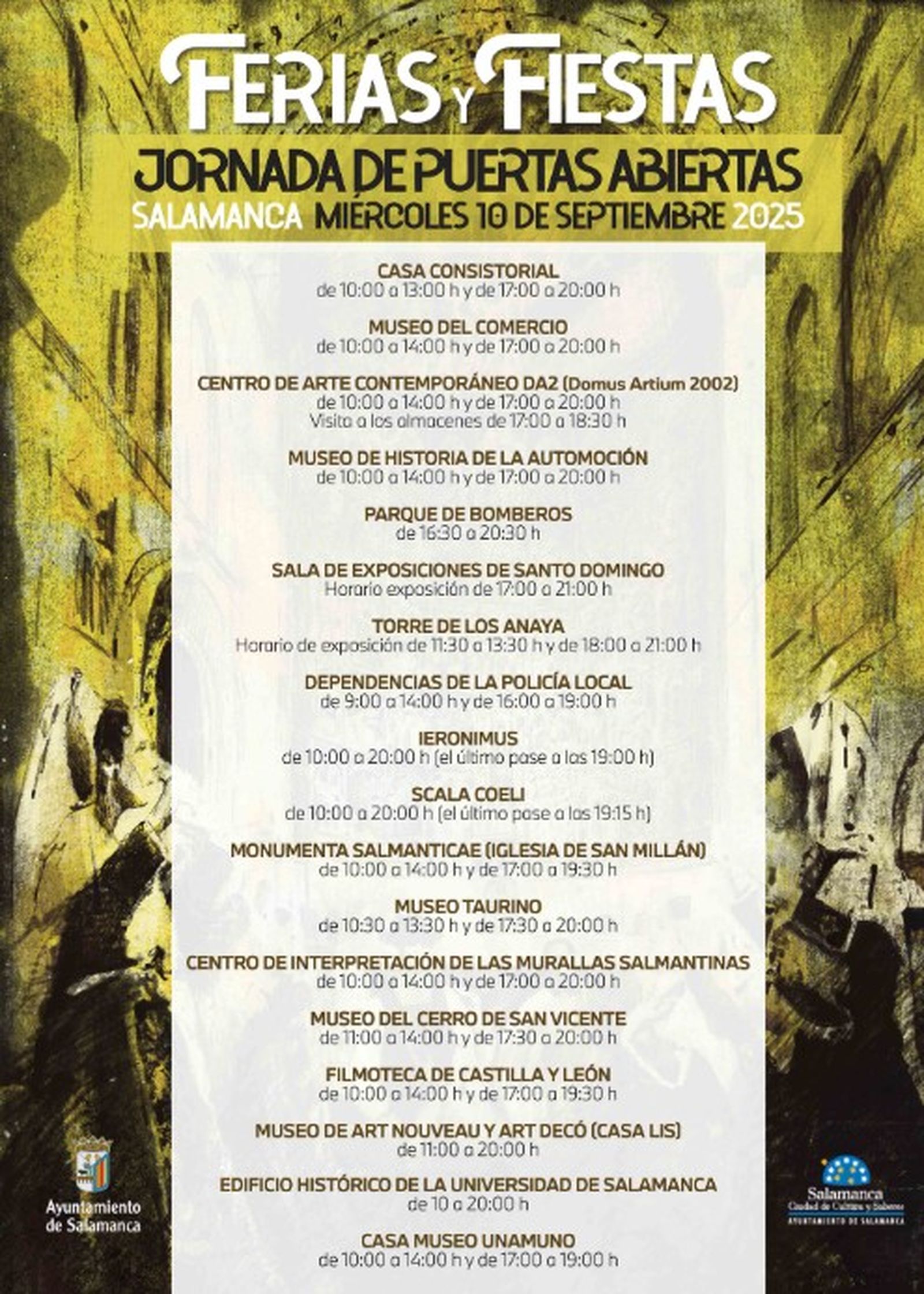 Espacios visitables en la jornada de puertas abiertas por las Ferias y Fiestas 2025