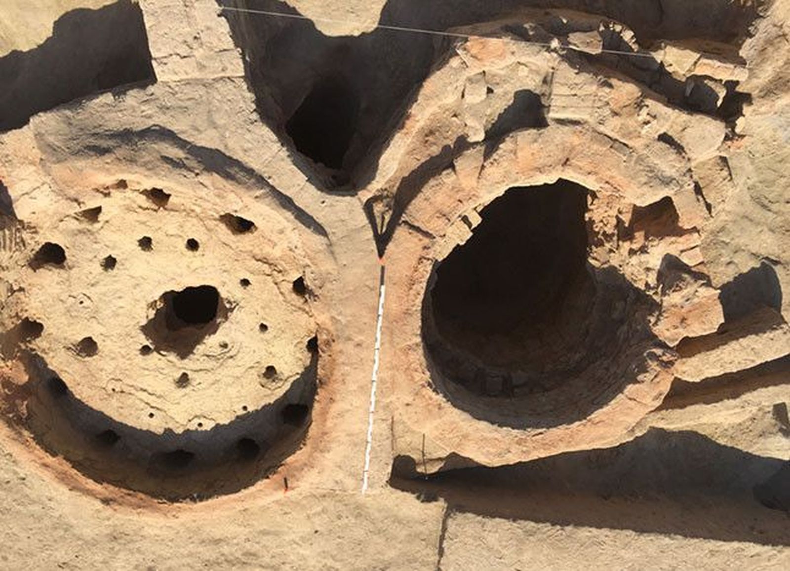 Vista cenital de los hornos