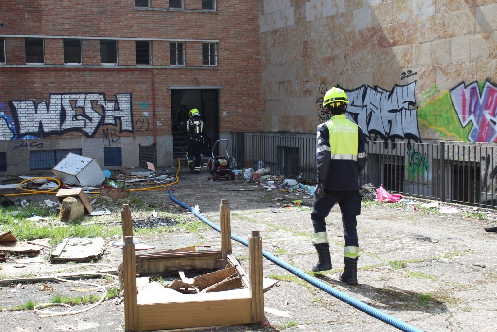 Incendio en un edificio abandonado de Ciudad Jardín (1)