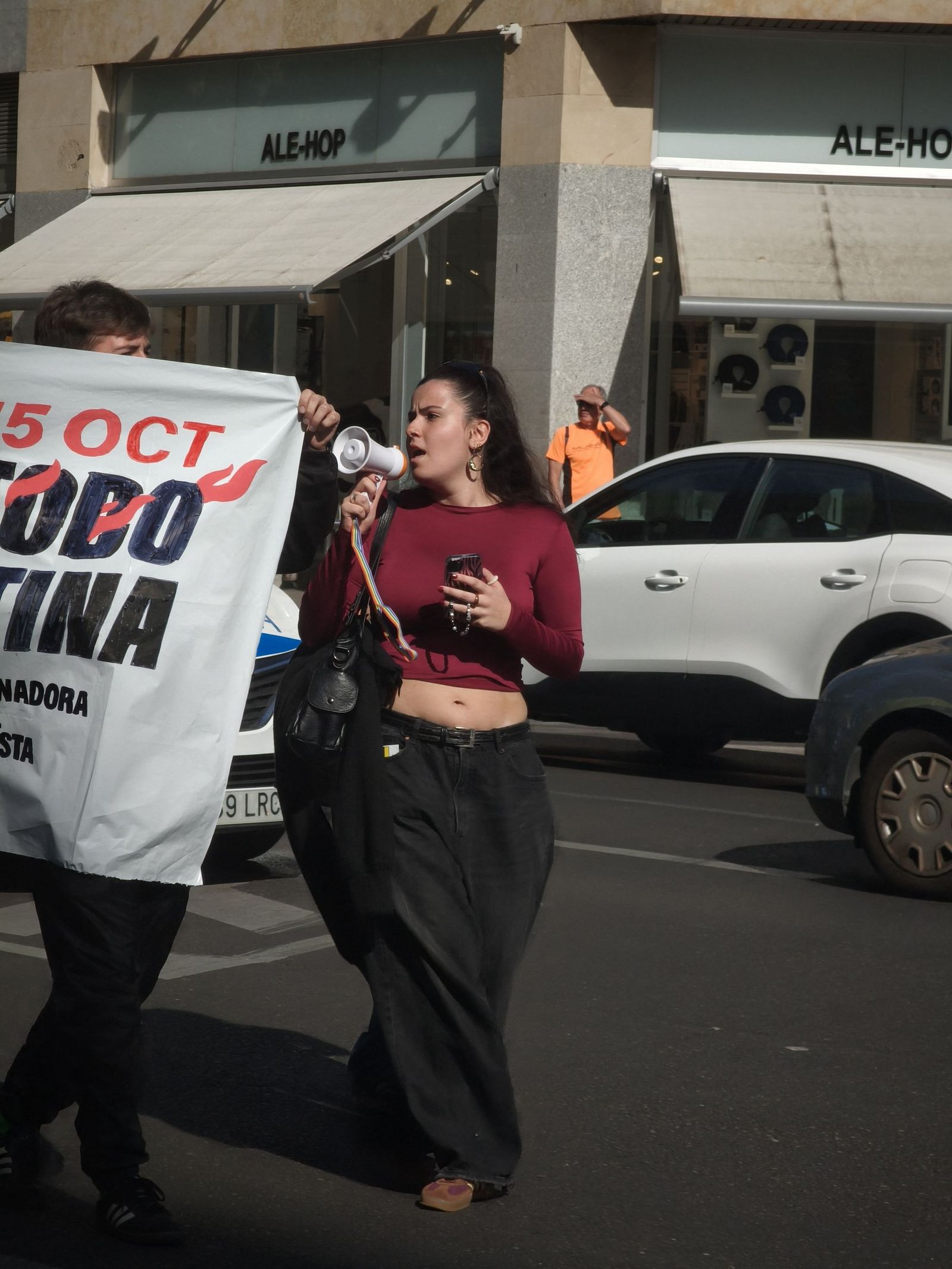 Los estudiantes de Salamanca recorren Salamanca alzando la voz por Palestina