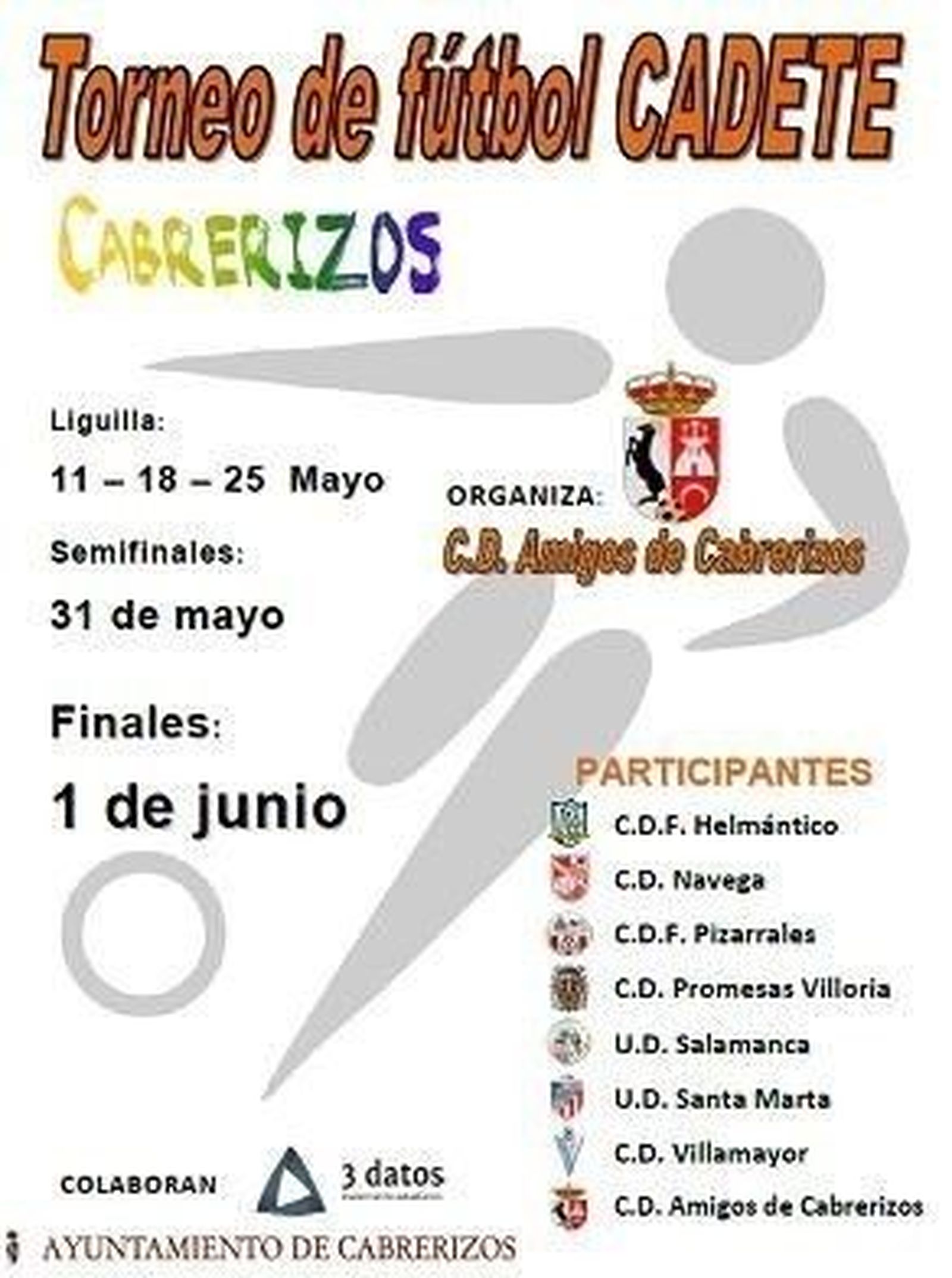 Cabrerizos reúne durante mayo a ocho clubes de fútbol en un torneo