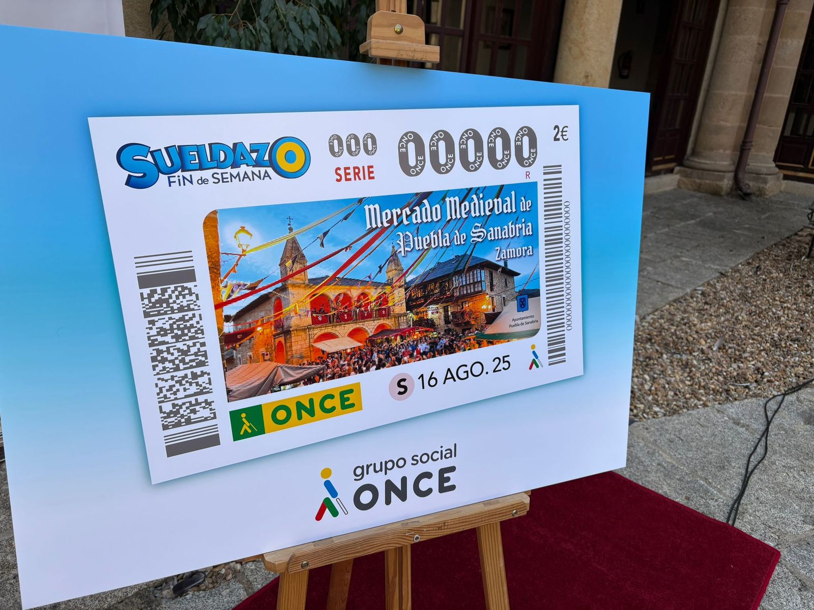 Cupón de la ONCE sobre el Mercado Medieval de Puebla de Sanabria