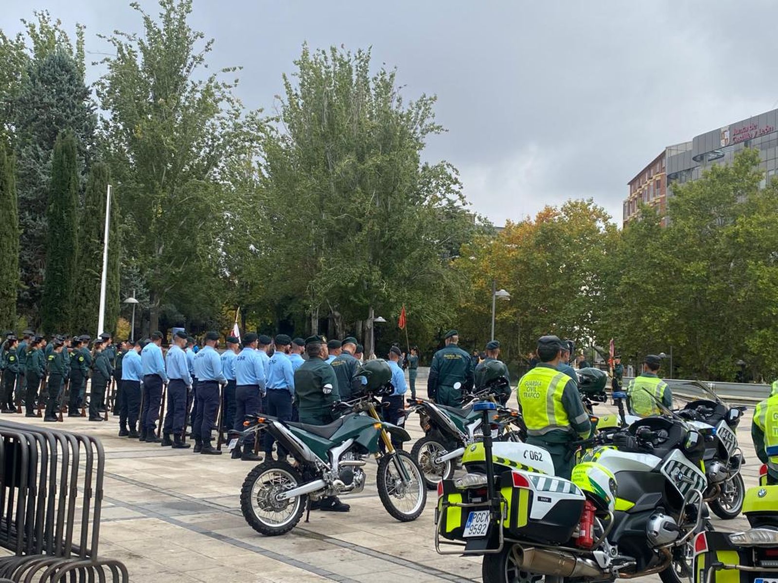 Ensayo general de la Guardia Civil de Zamora en la plaza de la Marina