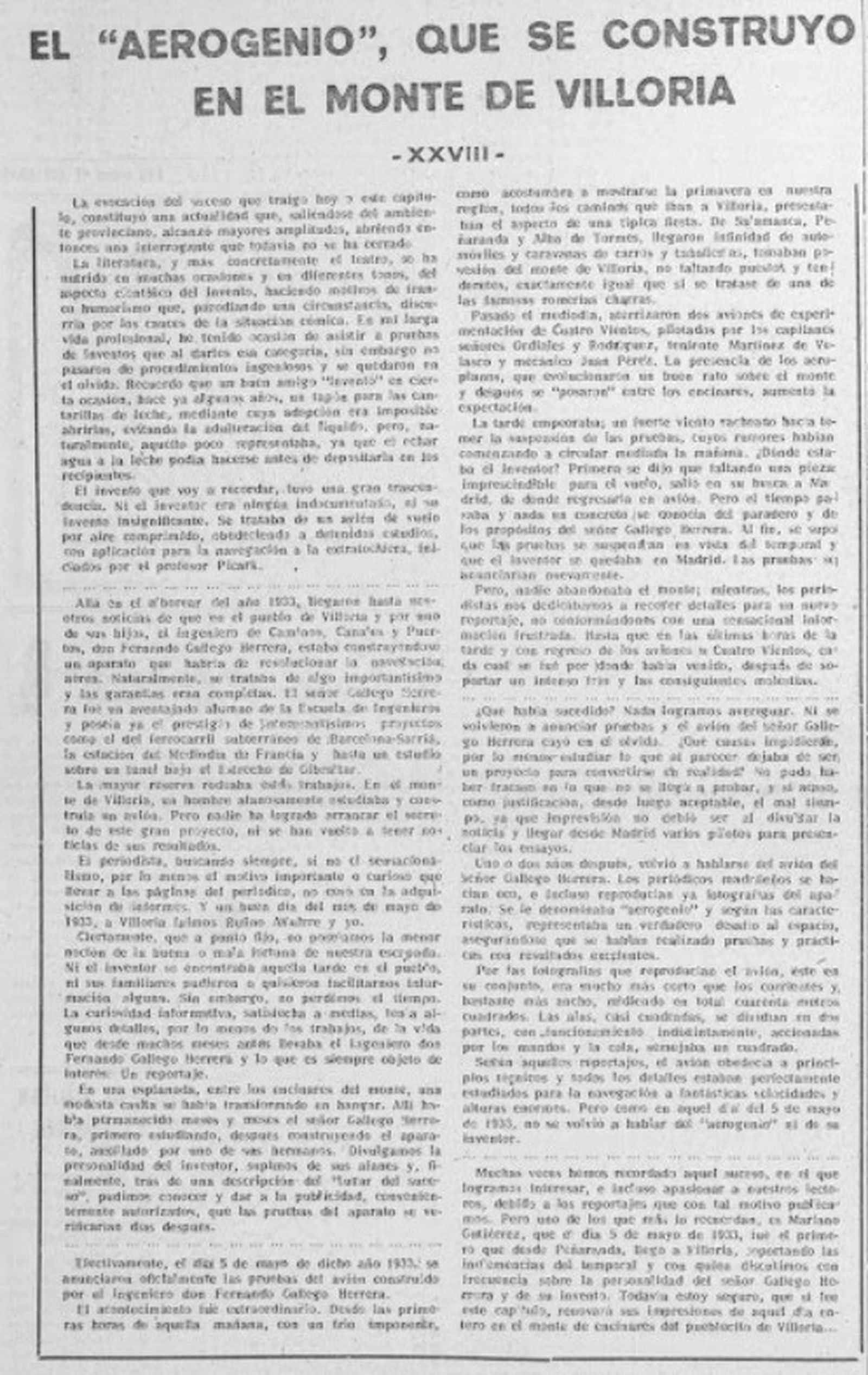 El adelanto, el aerogenio 1952