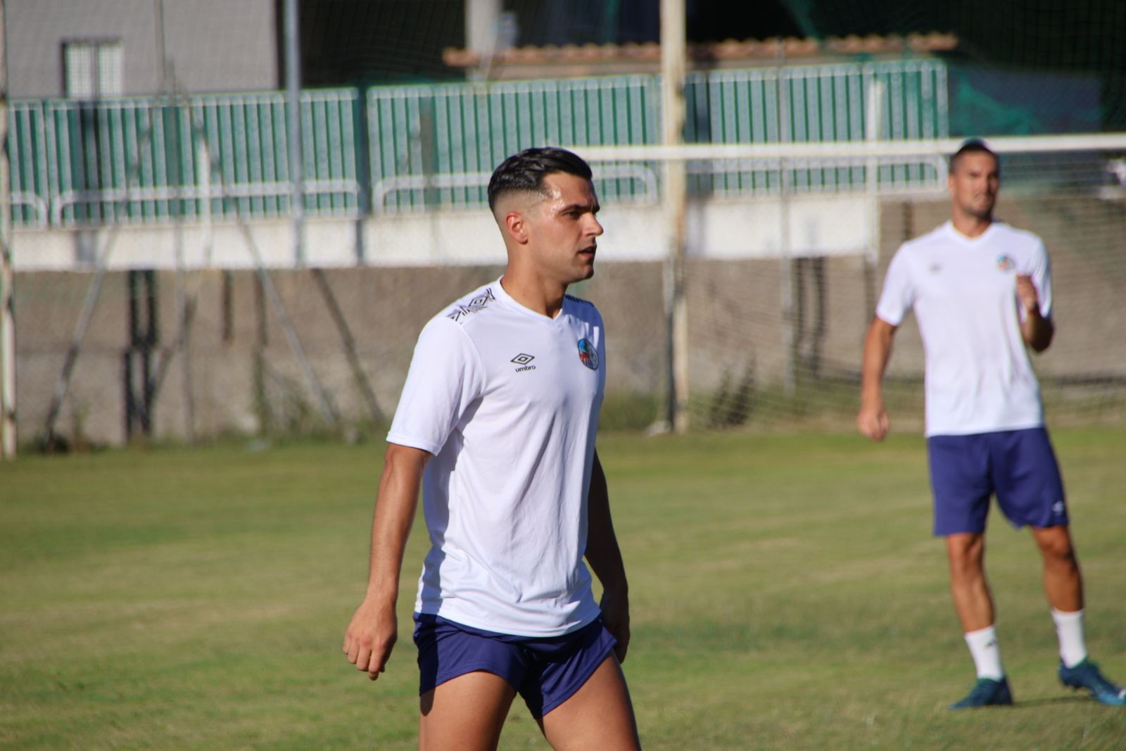 Dani Hernández, en un entrenamiento con el Salamanca CF UDS