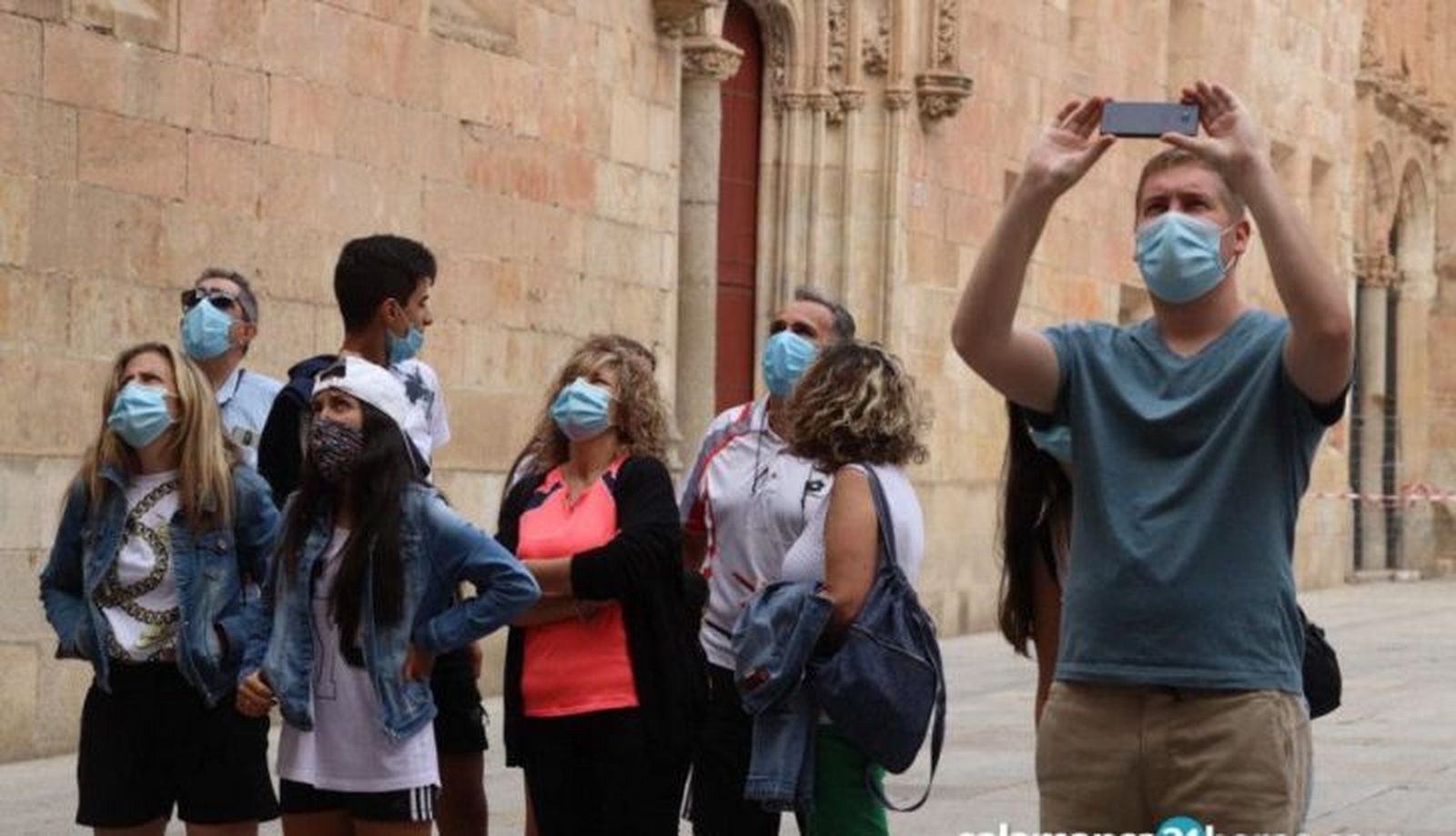 Turistas visitan Salamanca durante el pasado verano, en plena pandemia