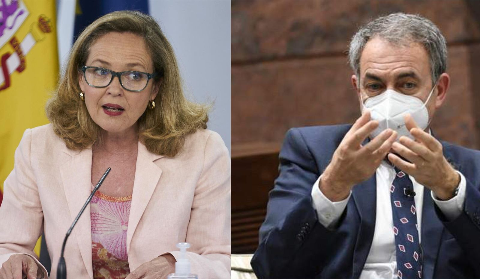 Nadia Calviño y José Luis Rodríguez Zapatero