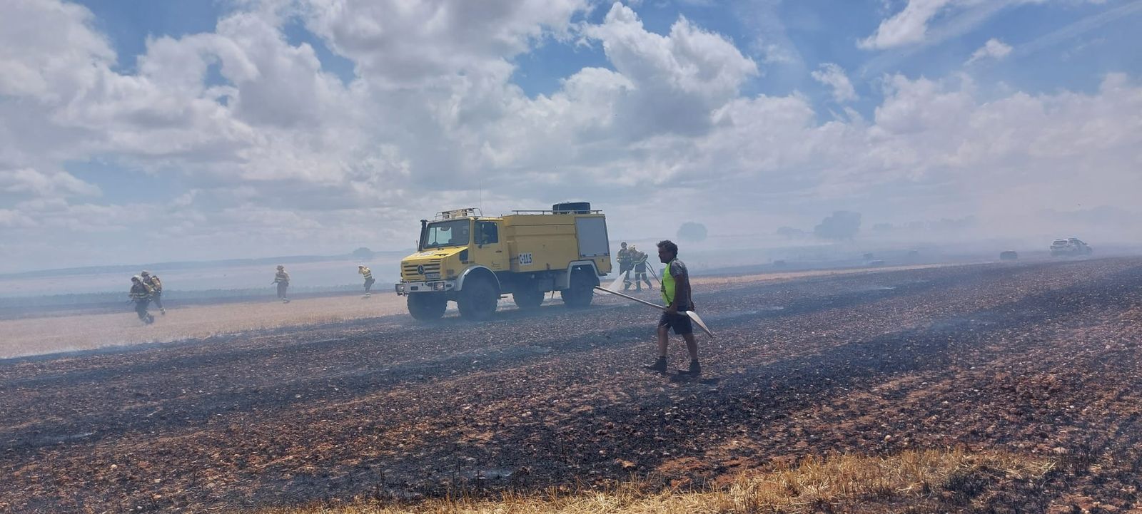 Pelabravo, escenario de un nuevo incendio forestal en Salamanca
