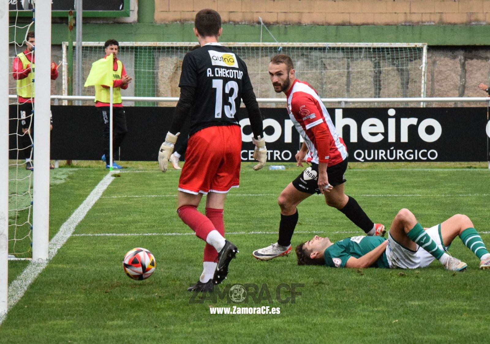 Cañizo durante el Coruxo - Zamora CF