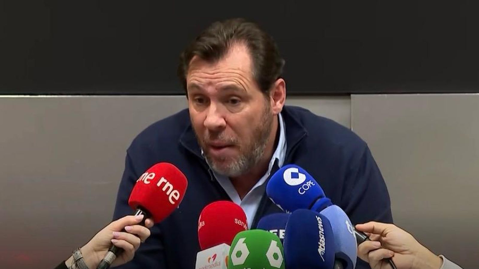 Óscar Puente en la comparecencia por accidente ferroviario en Córdoba