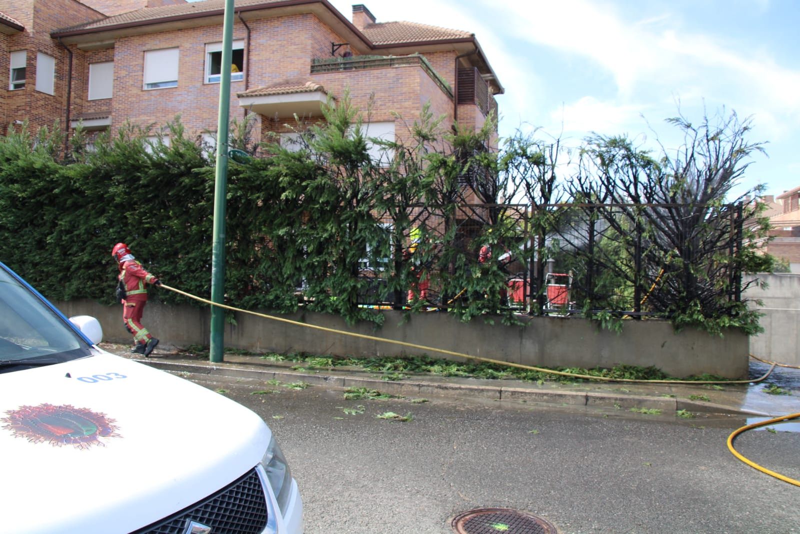 Incendio en una casa de Villamayor junto al Parque Científico