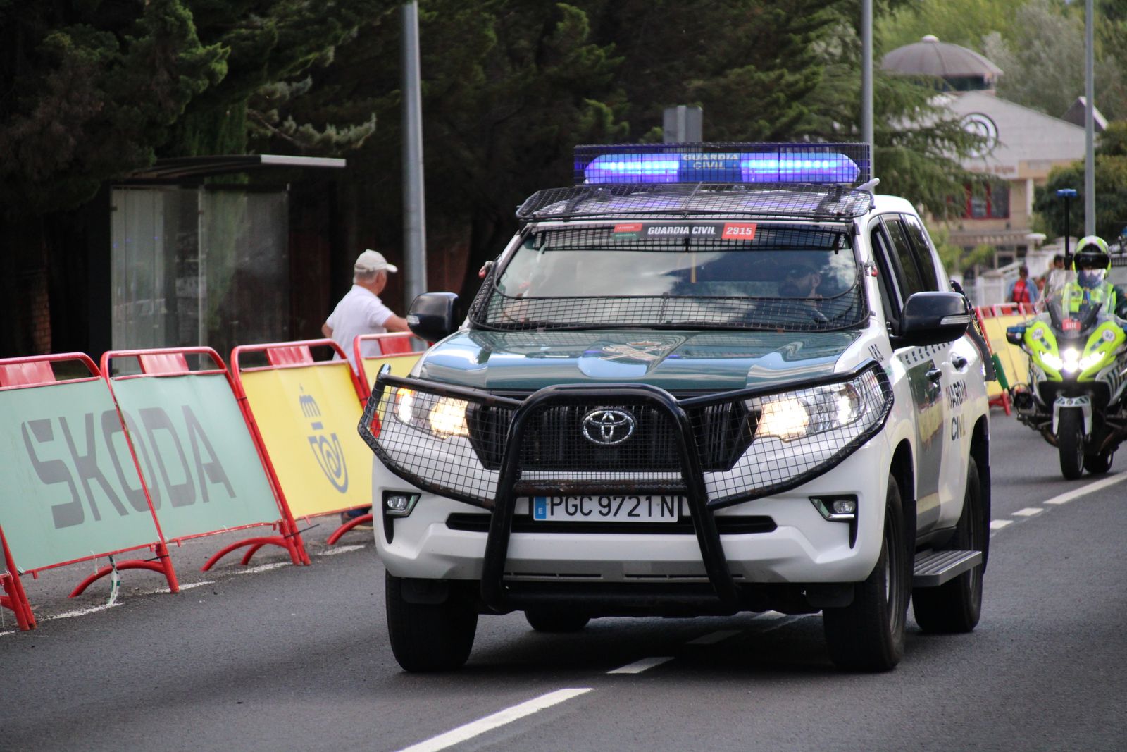 Así es el dispositivo de seguridad de la Guardia Civil en una etapa de La Vuelta