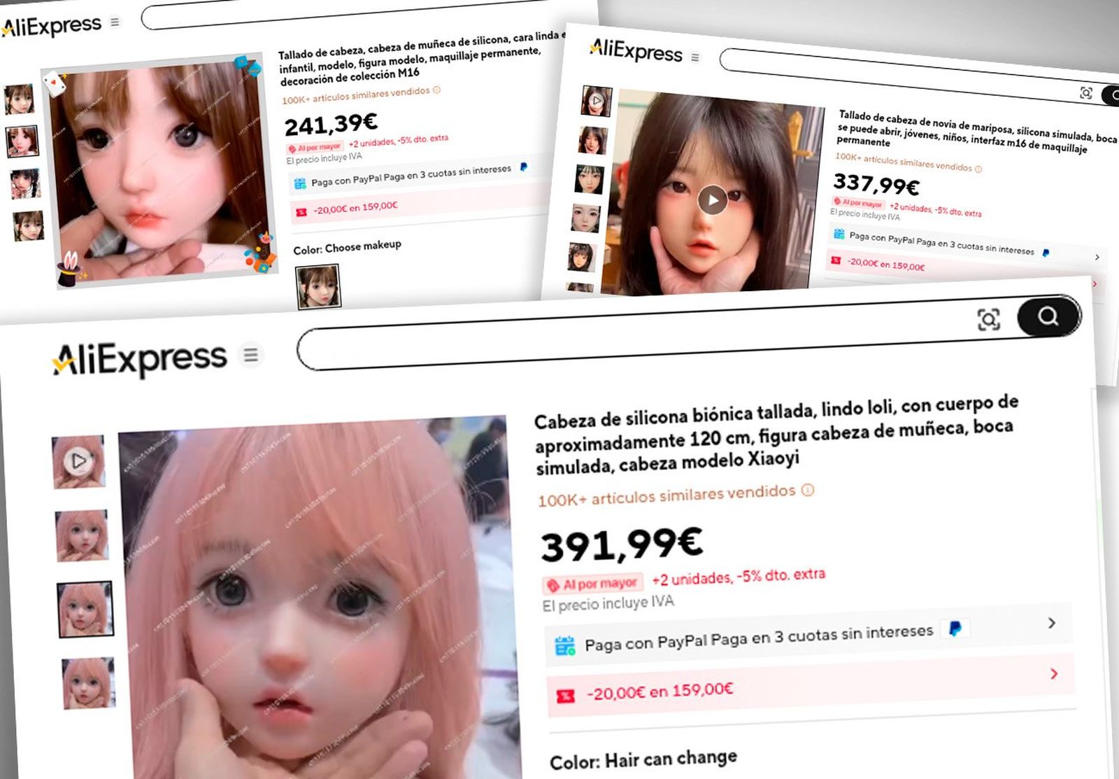 Denuncian la venta en de muñecas sexuales con apariencia de niñas