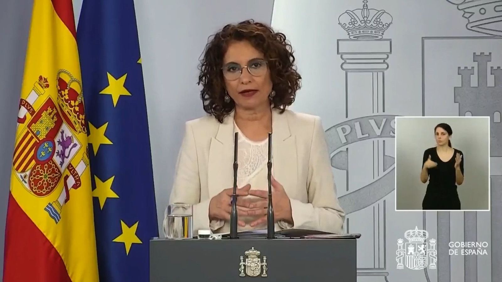 La portavoz del Gobierno y ministra de Hacienda, María Jesús Montero.